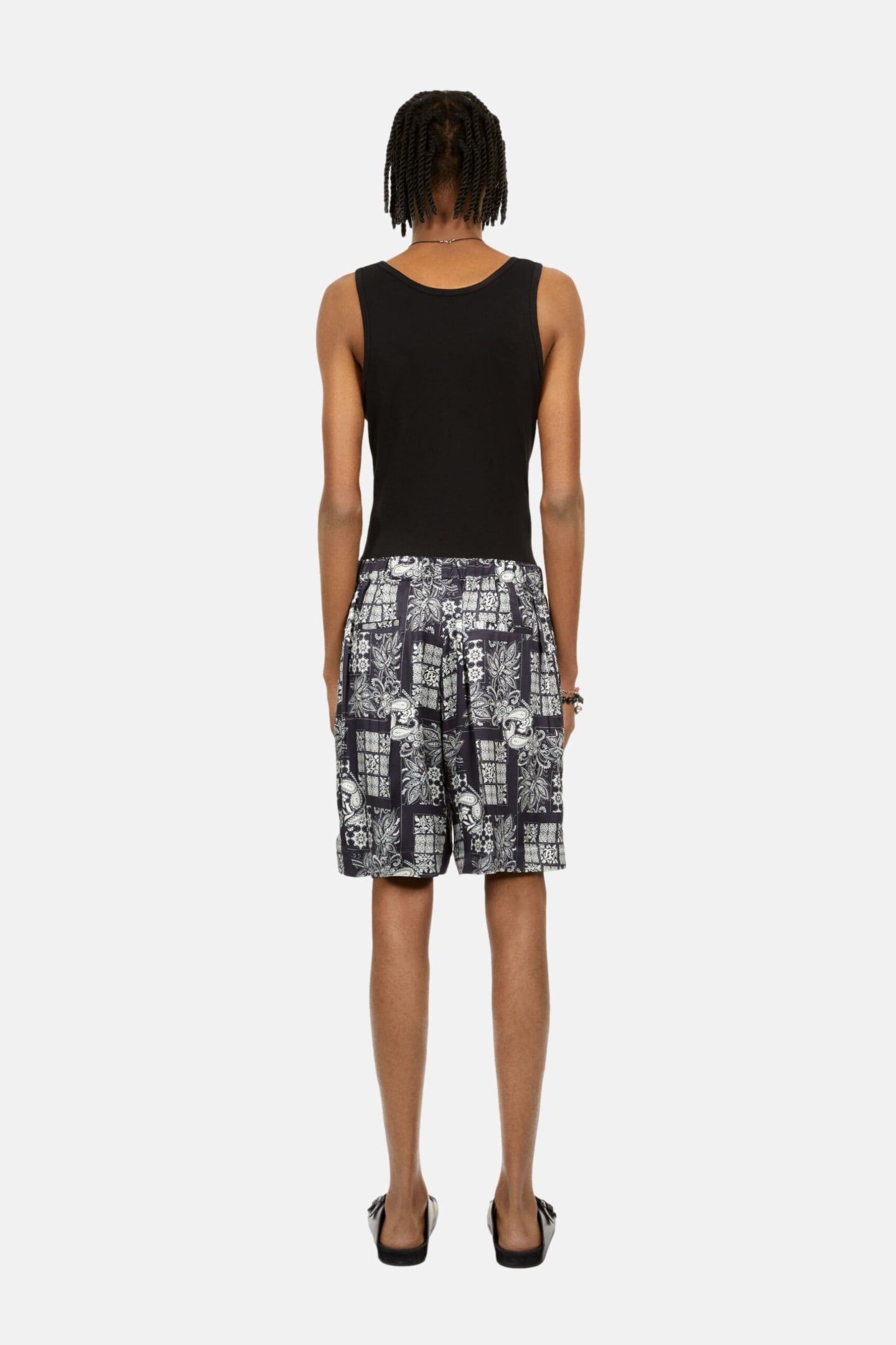 SHORTS WITH ELASTIC WAIST NAVY/WHITE 4