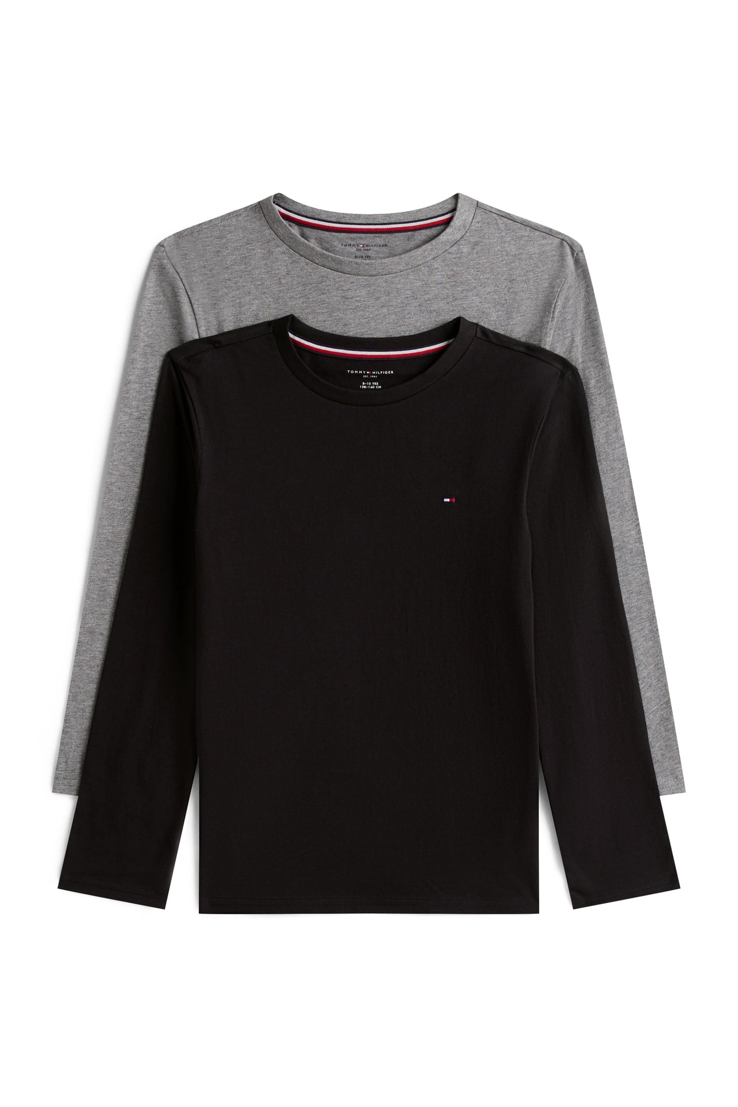 BOYS 2-PACK LS TEE MEDIUM GREY HT/BLACK 1