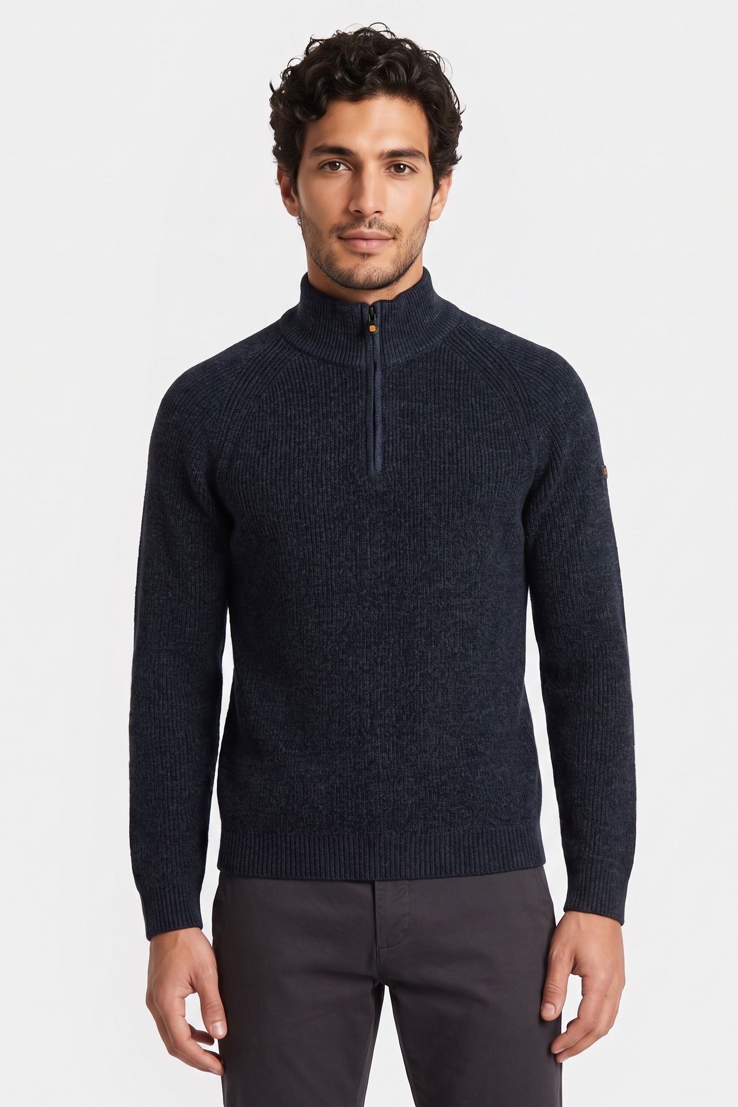 PULLOVER HALF ZIP 2 COLORED CHENILLE NIGHT 1