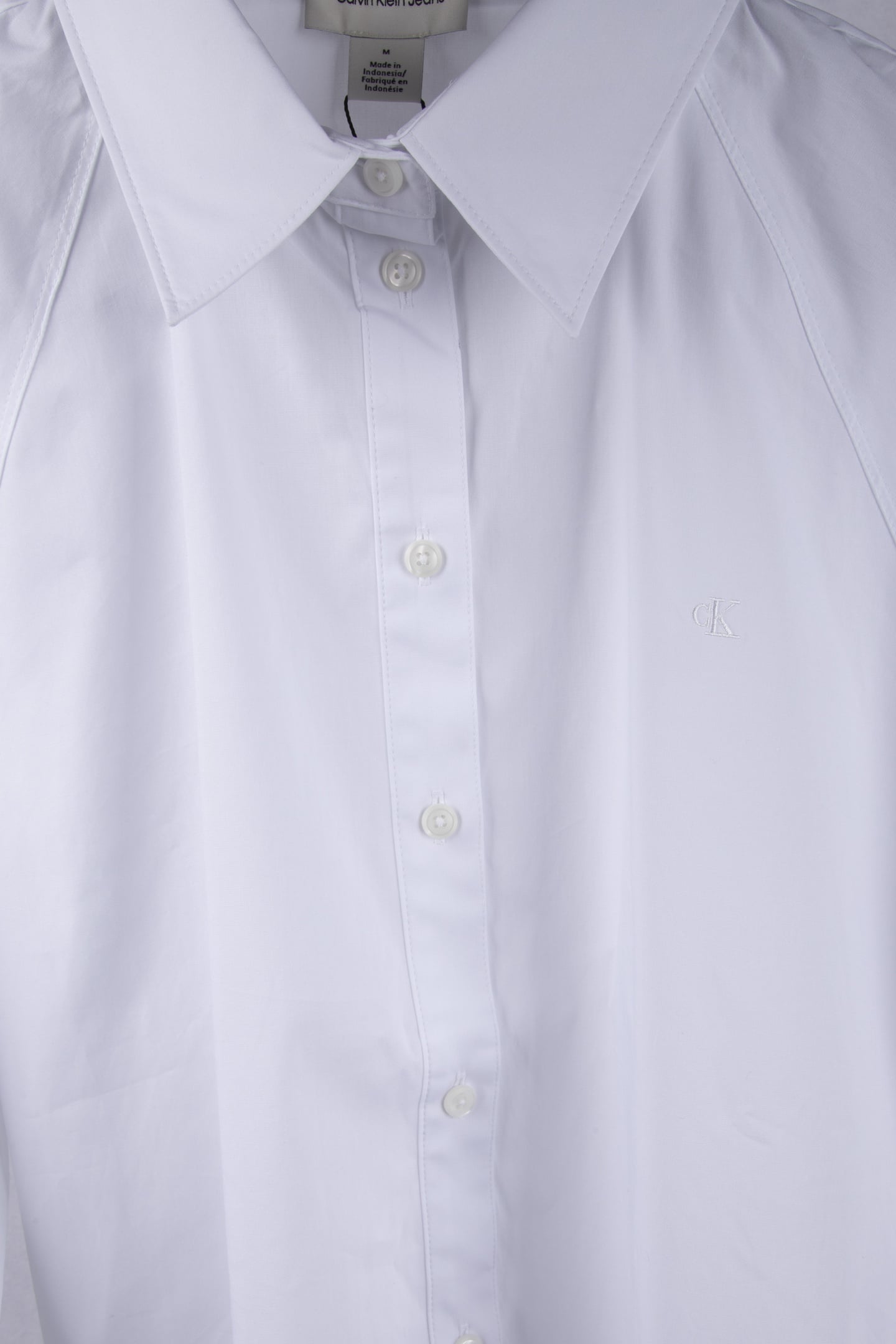 SOLID BOXY CROPPED SHIRT BRILLIANT WHITE 4