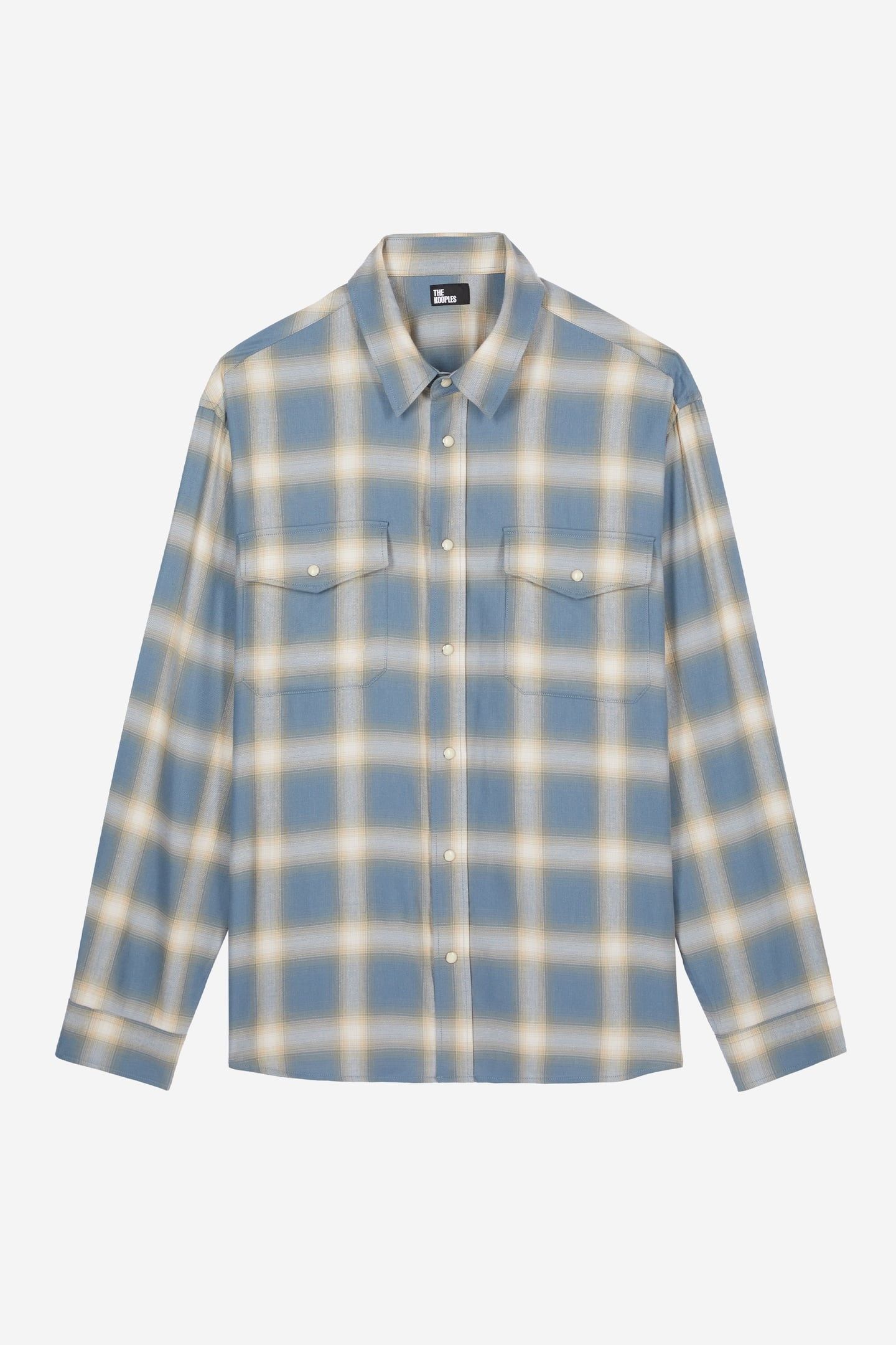 LONG-SLEEVED CHECKED SHIRT BLUE GREY 5