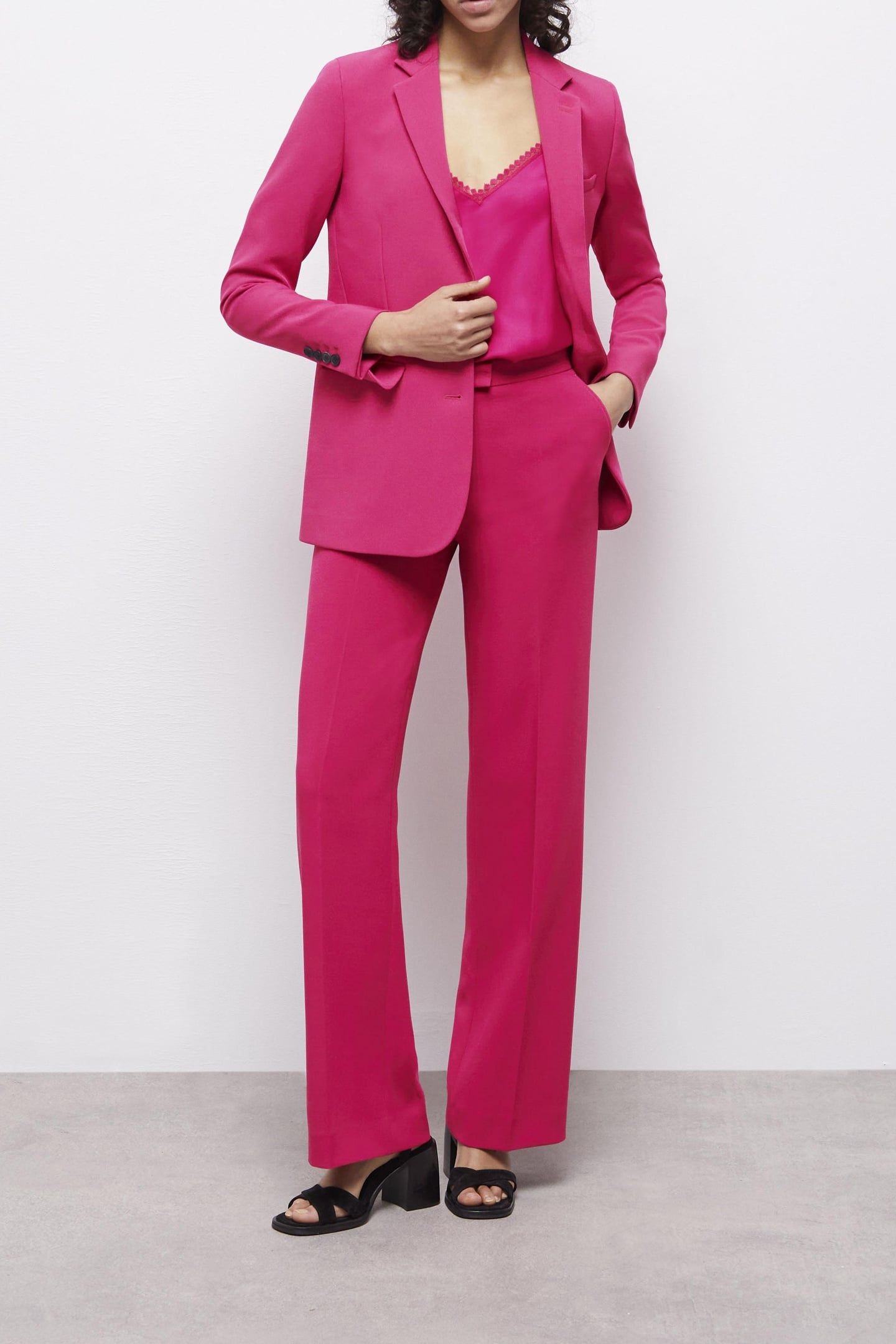 STRAIGHT-LEG SUIT TROUSERS PINK 2