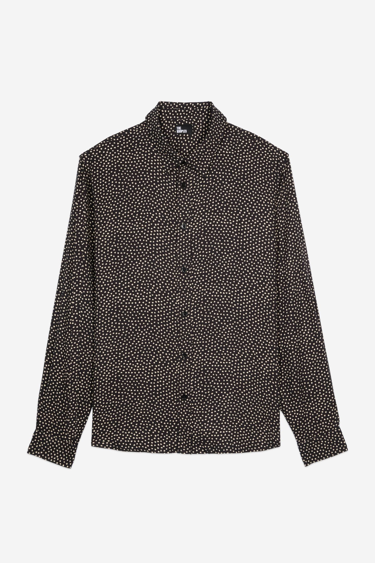 LONG-SLEEVED SHIRT W CLASSIC COLLAR BLACK WHITE 3