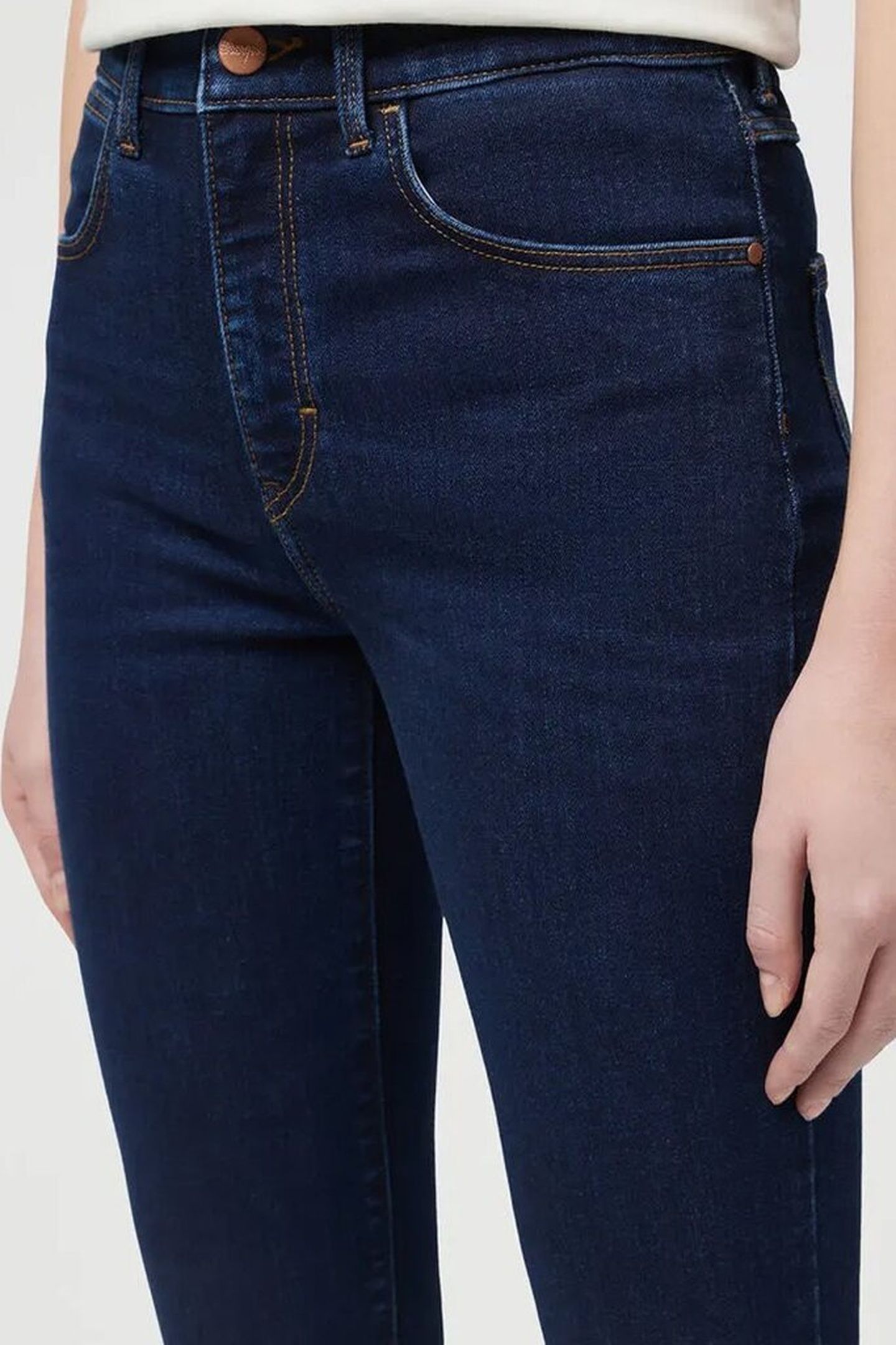 SLIM DARK WASH DENIM BLUE JEANS 7