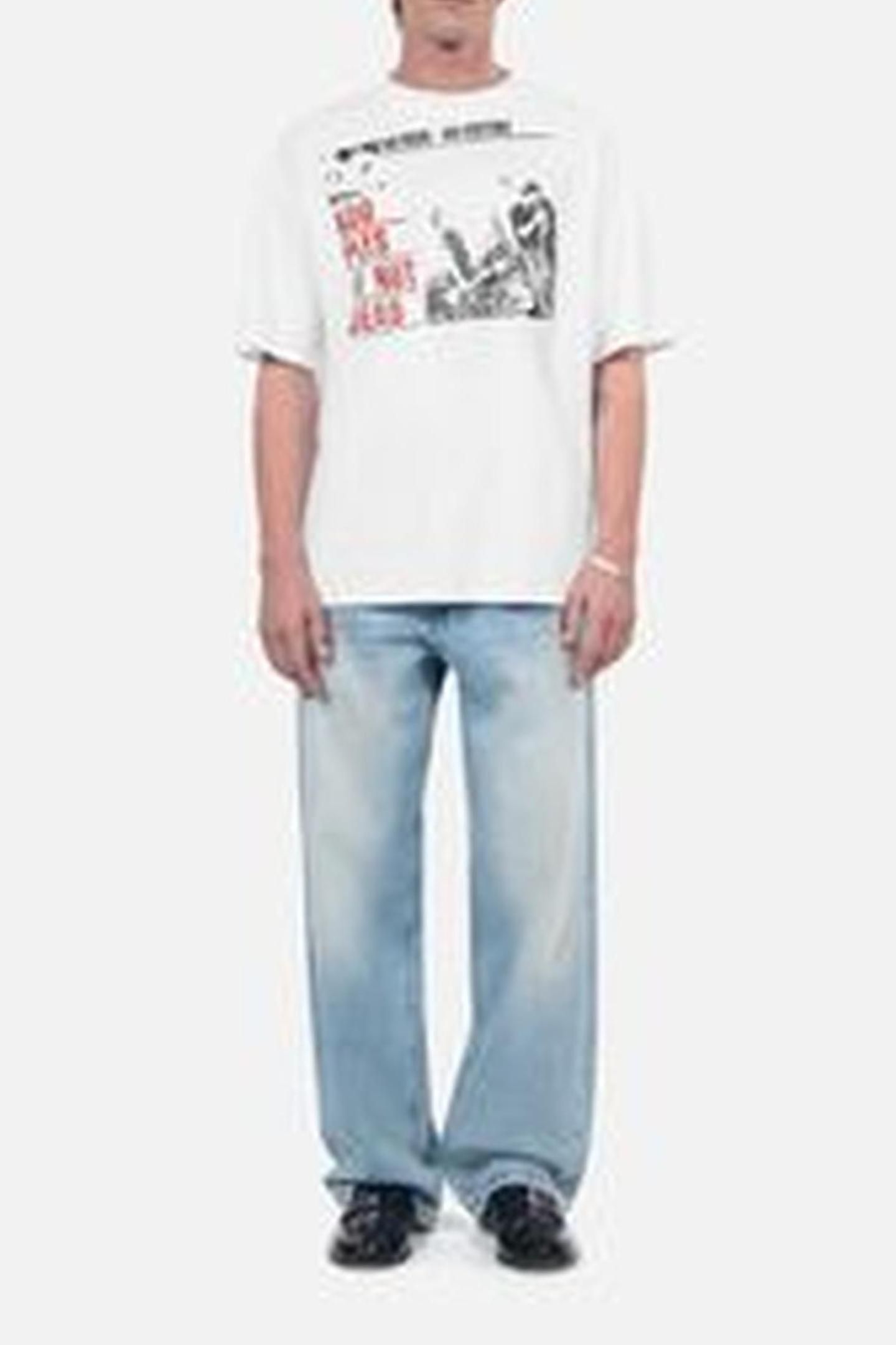 SHORT-SLEEVED T-SHIRT WITH PRINT ON THE FRONT ECRU 2