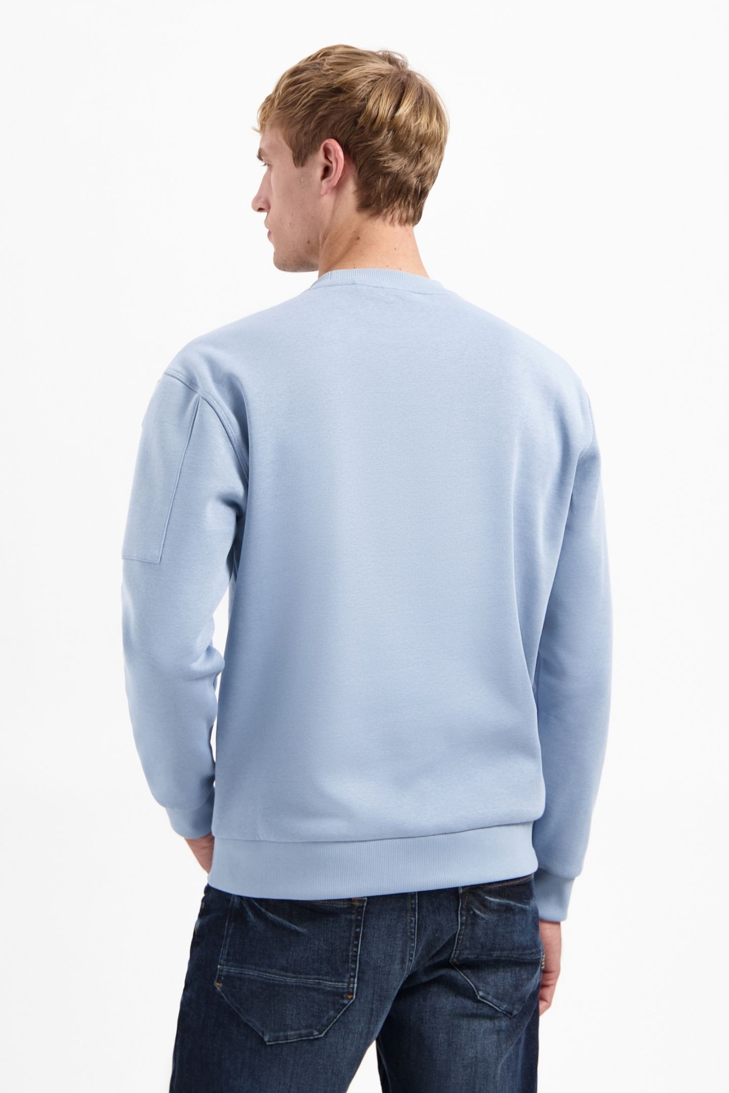 SWEATER CREWNECK BRUSHED INSIDE DUSTY BLUE 3