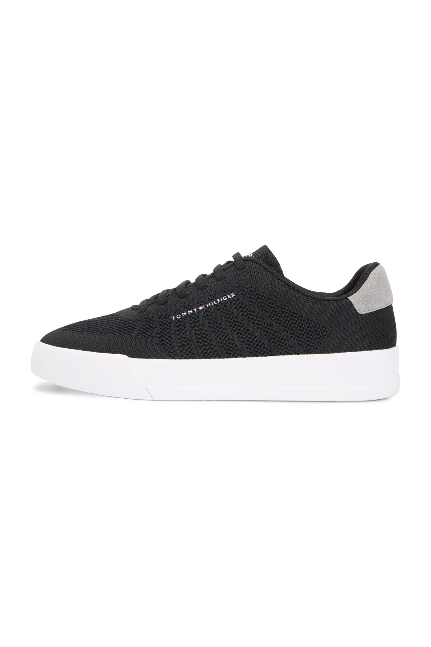 LOGO KNIT COURT TRAINERS BLACK 2
