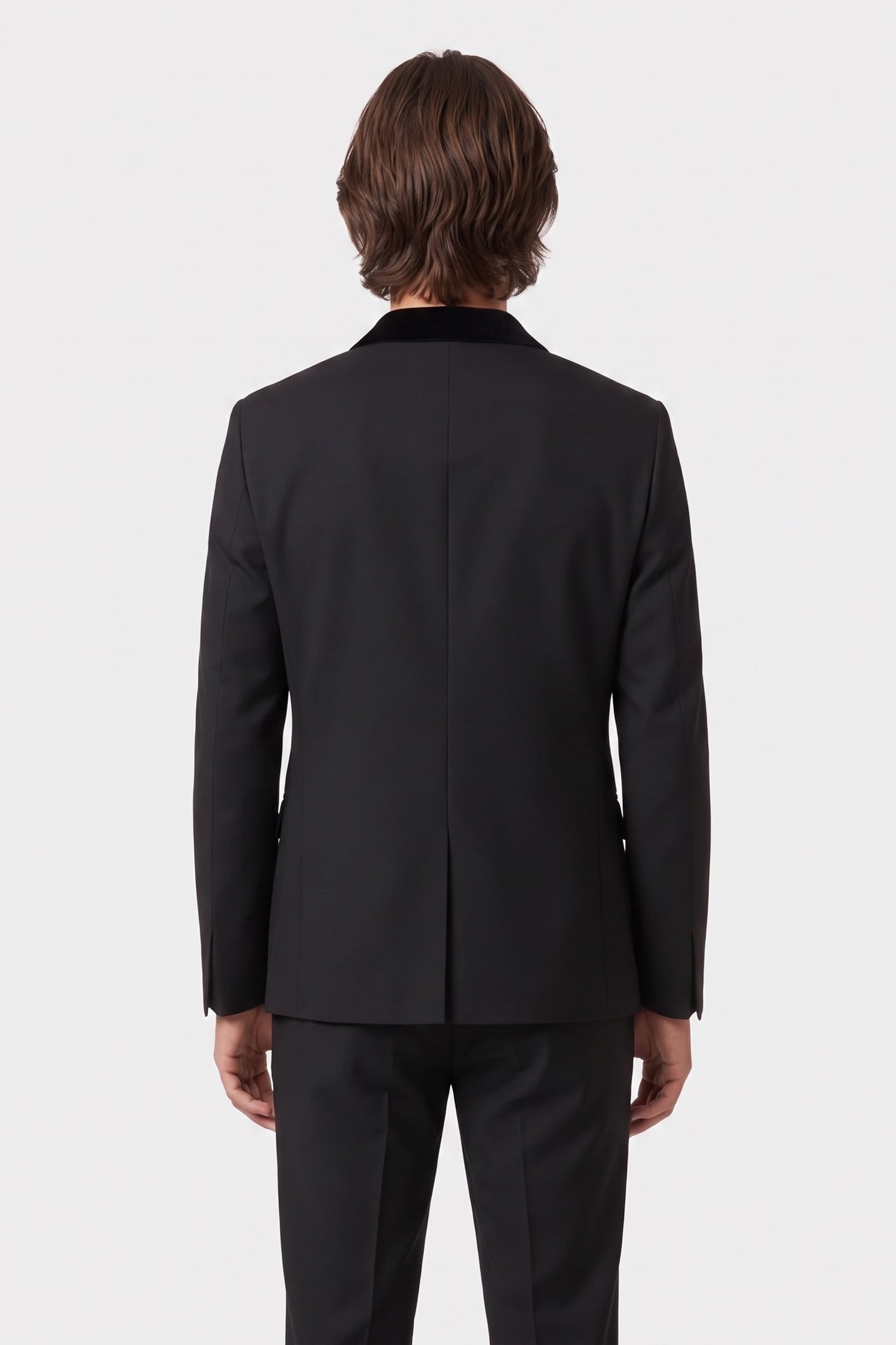 STRAIGHT-CUT JACKET WITH 3 BUTTONS & 3 POCKETS BLACK 3