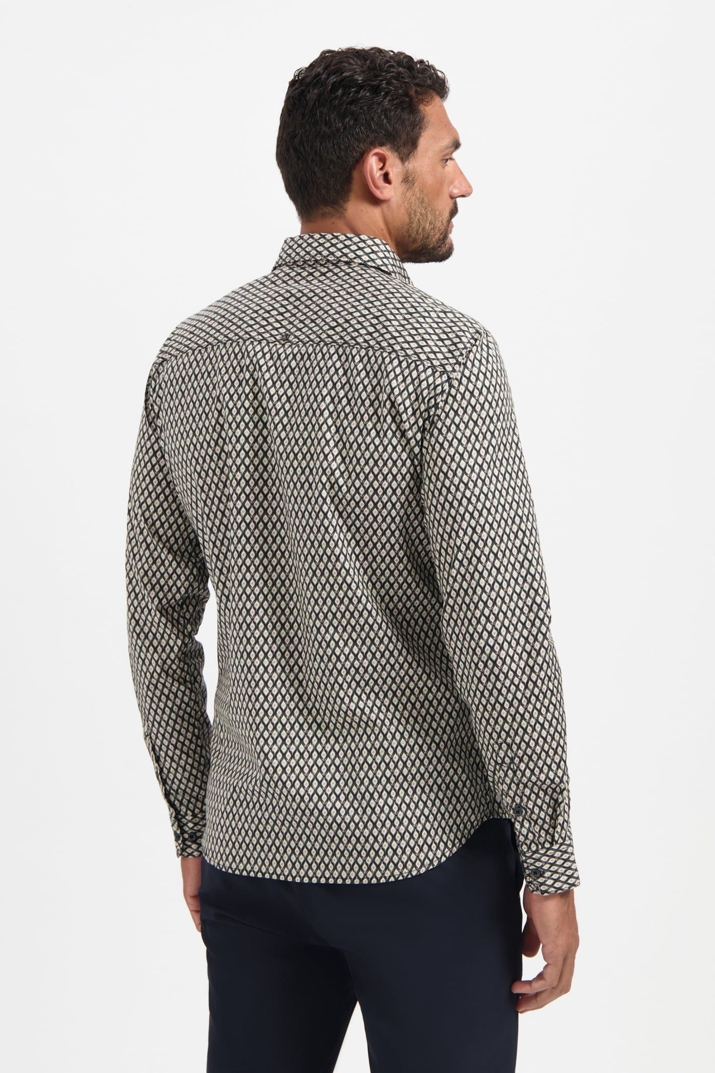 SHIRT STRETCH ALLOVER PRINTED BLACK 5
