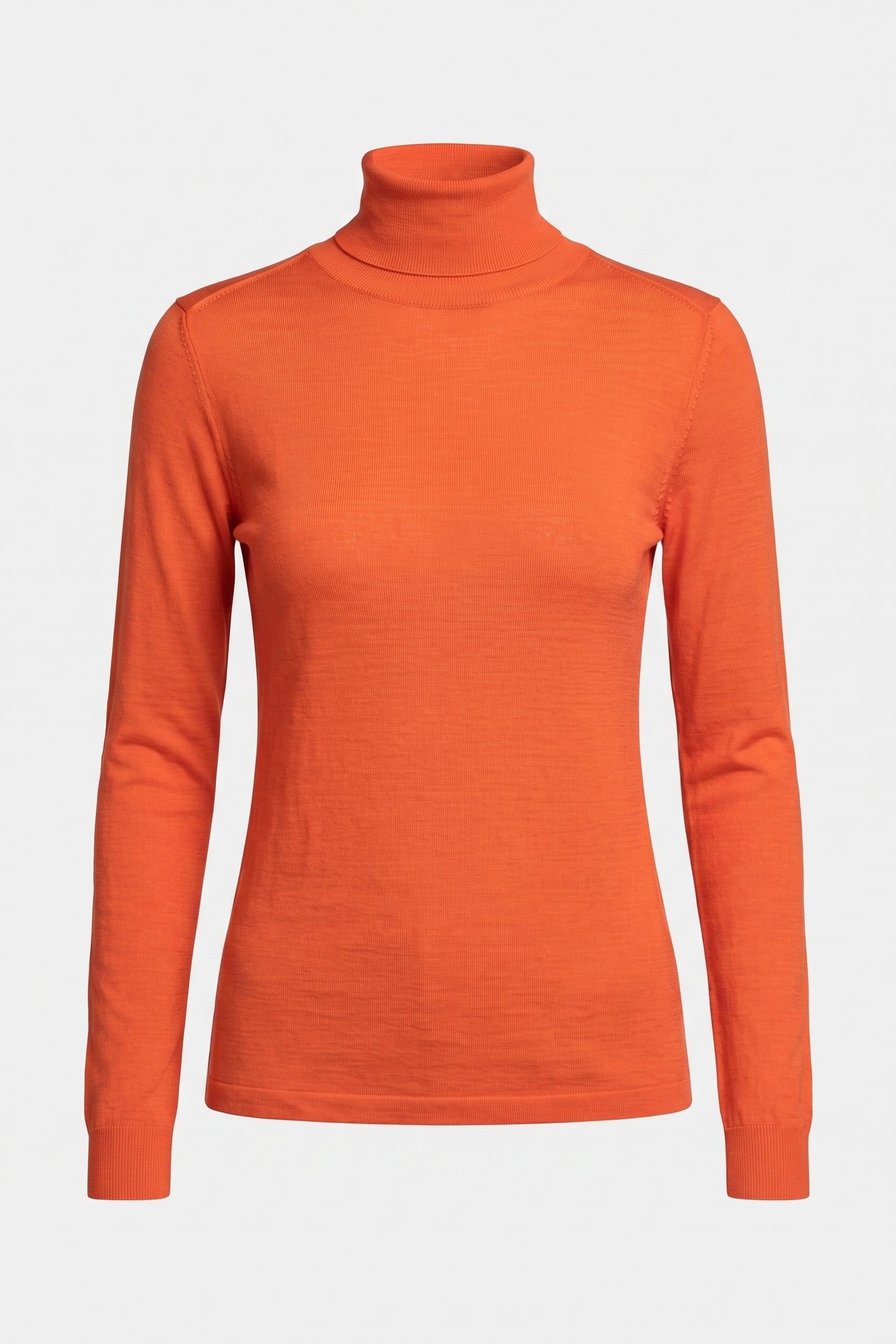 MALENA WOOL RIB TURTLENECK ORANGE 4