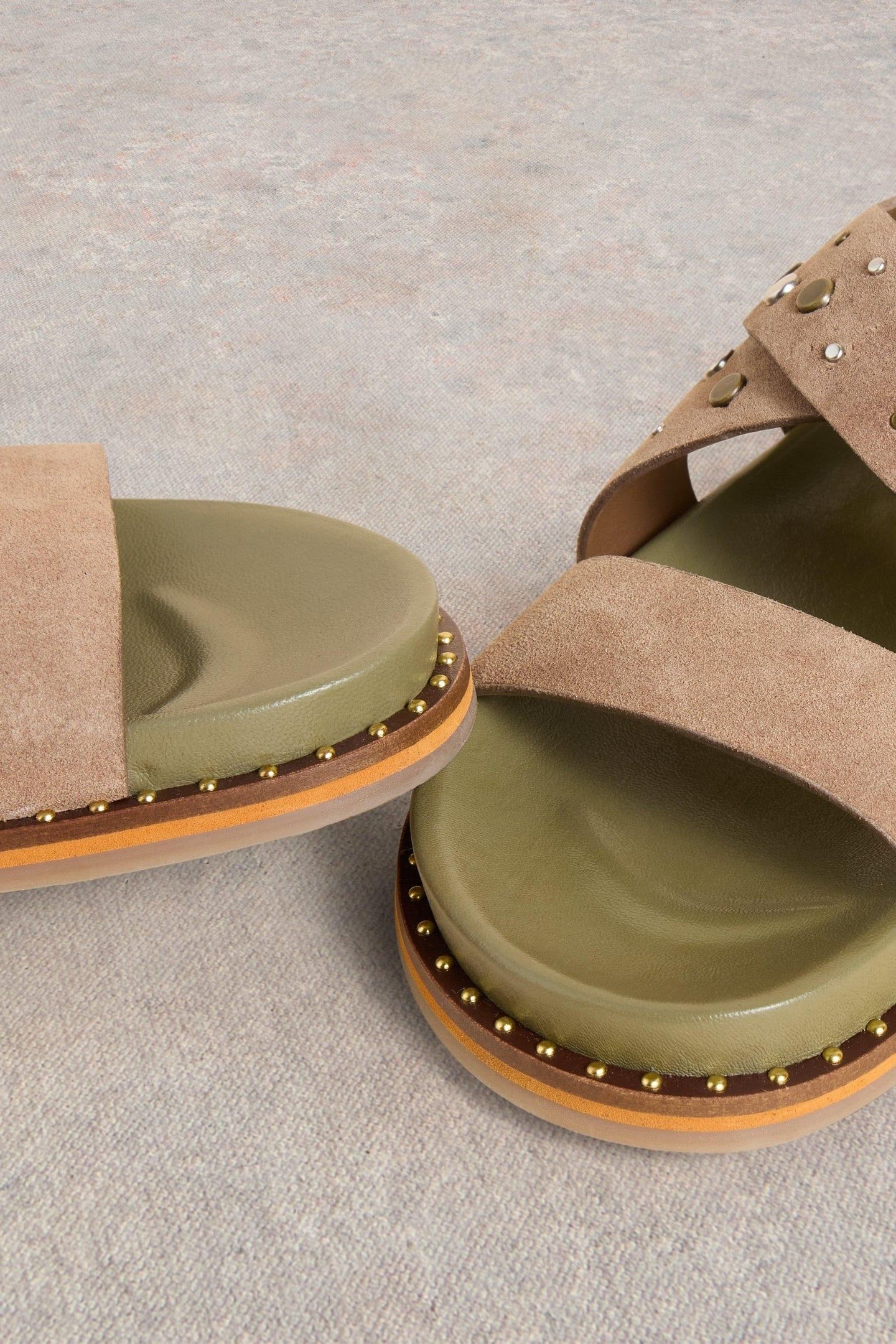 GLADIATOR FOOTBED SANDAL BROWN MULTI 3