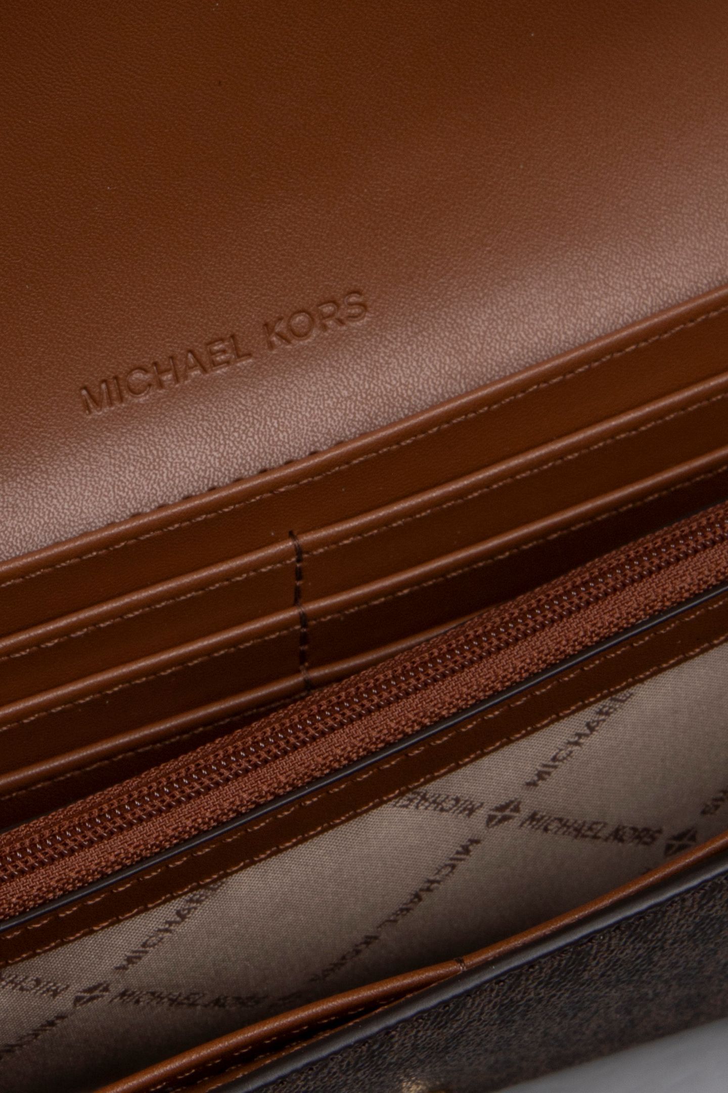 LARGE WALLET ON A CHAIN CROSSBODY BROWN 5