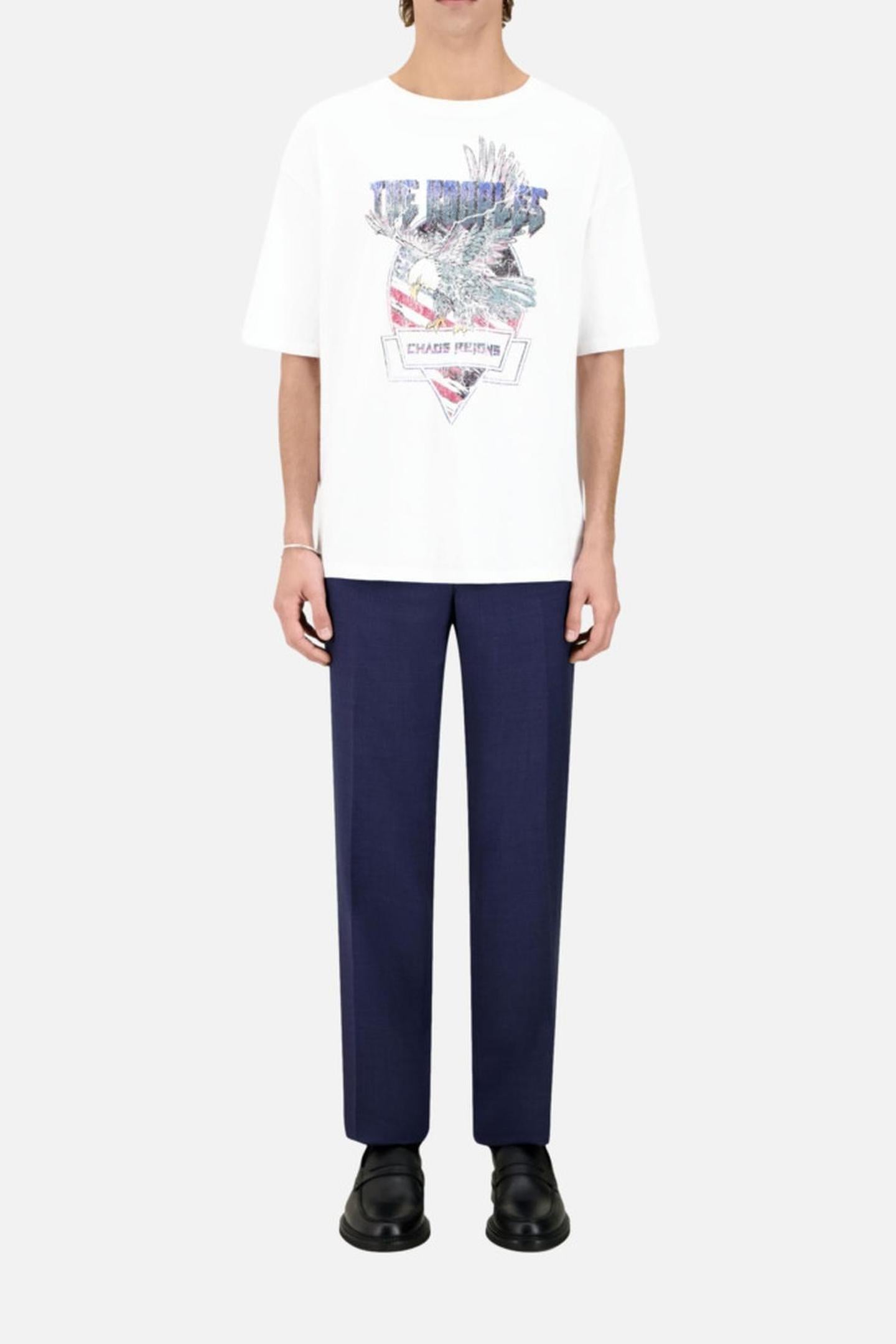 SHORT-SLEEVED T-SHIRT WITH EAGLE PRINT WHITE 3