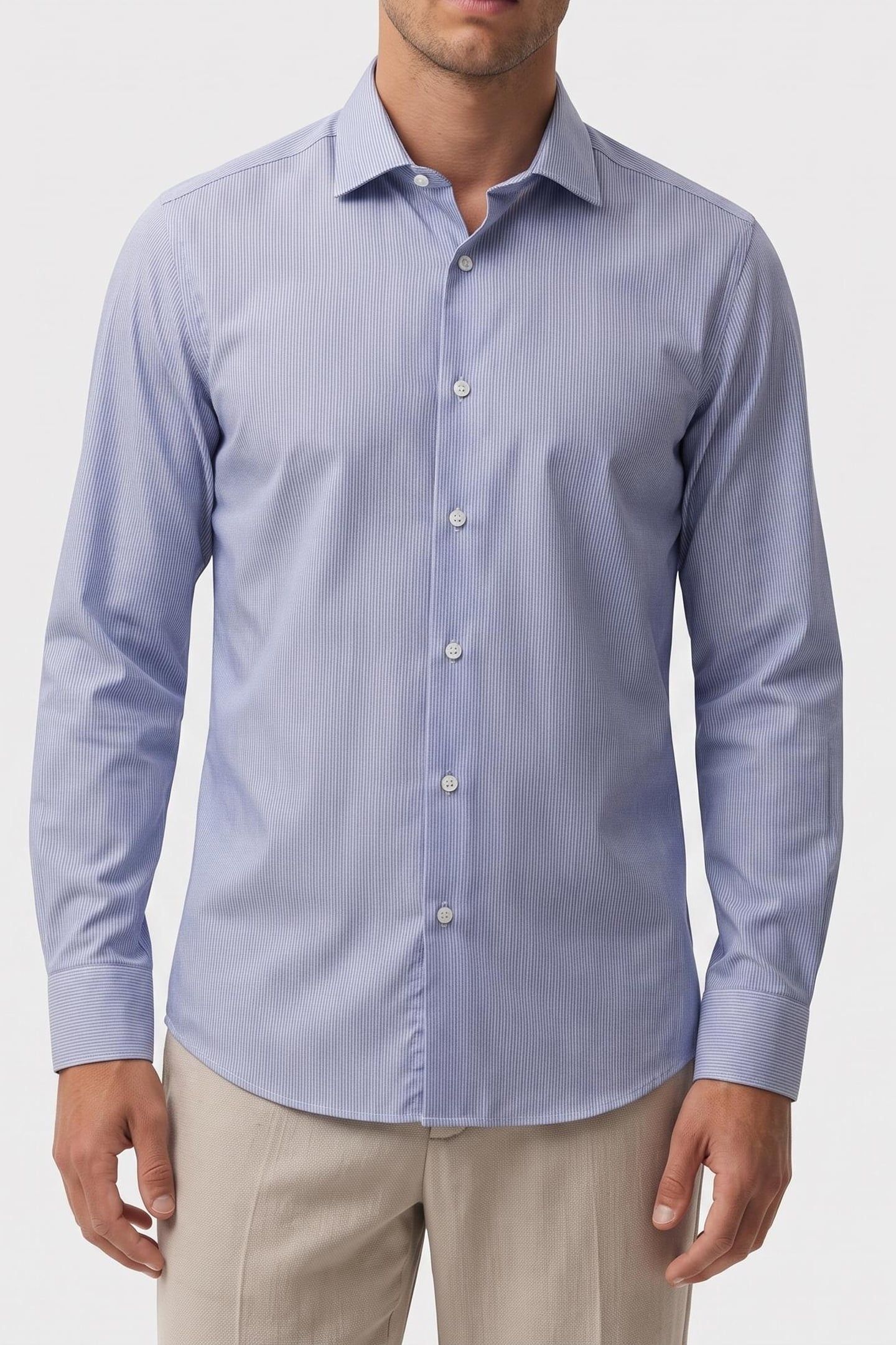 REGULAR PERF SOLID SHIRT NAVY 1