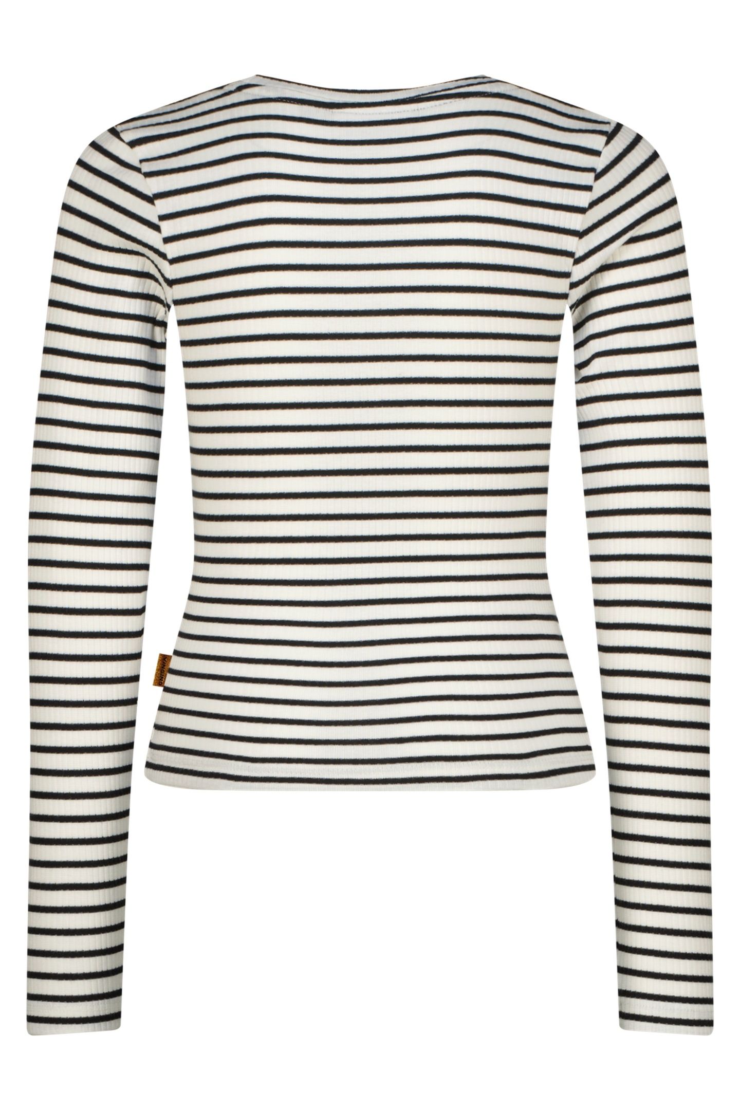 GIRLS BASIC FINE STRIPE TOP T-SHIRT SNOW WHITE 3