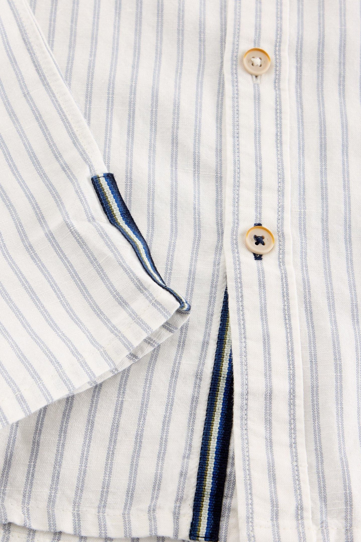 KESWICK STRIPE LS LINEN SHIRT NATURAL MULTI 7