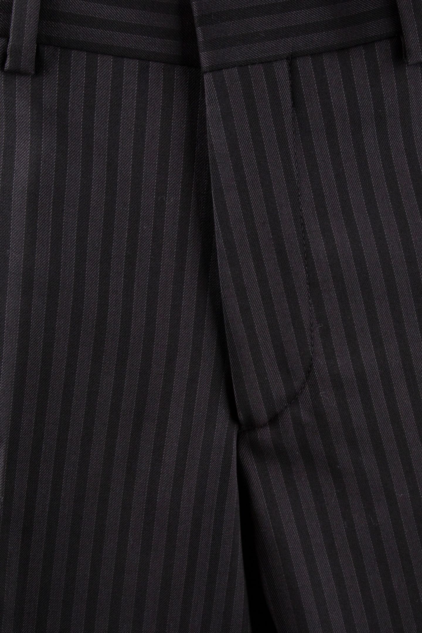 SUIT TROUSERS WITH PIPPING BLACK GREY 4