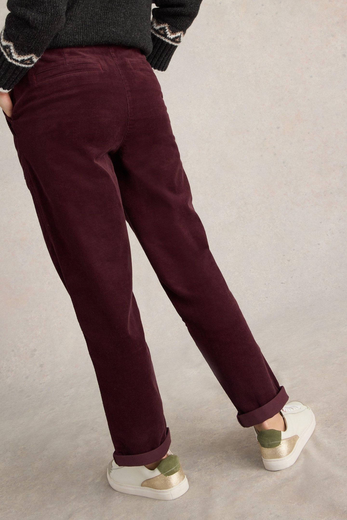 TWISTER CORD TROUSER MID PLUM 2