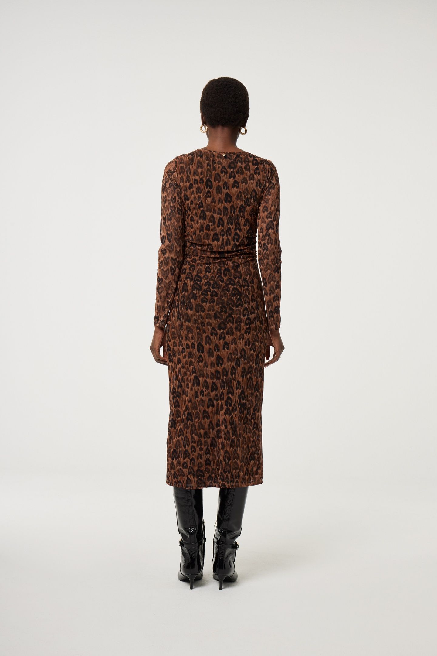 ASHLEY DRESS BURNT SUGAR/BLACK 3