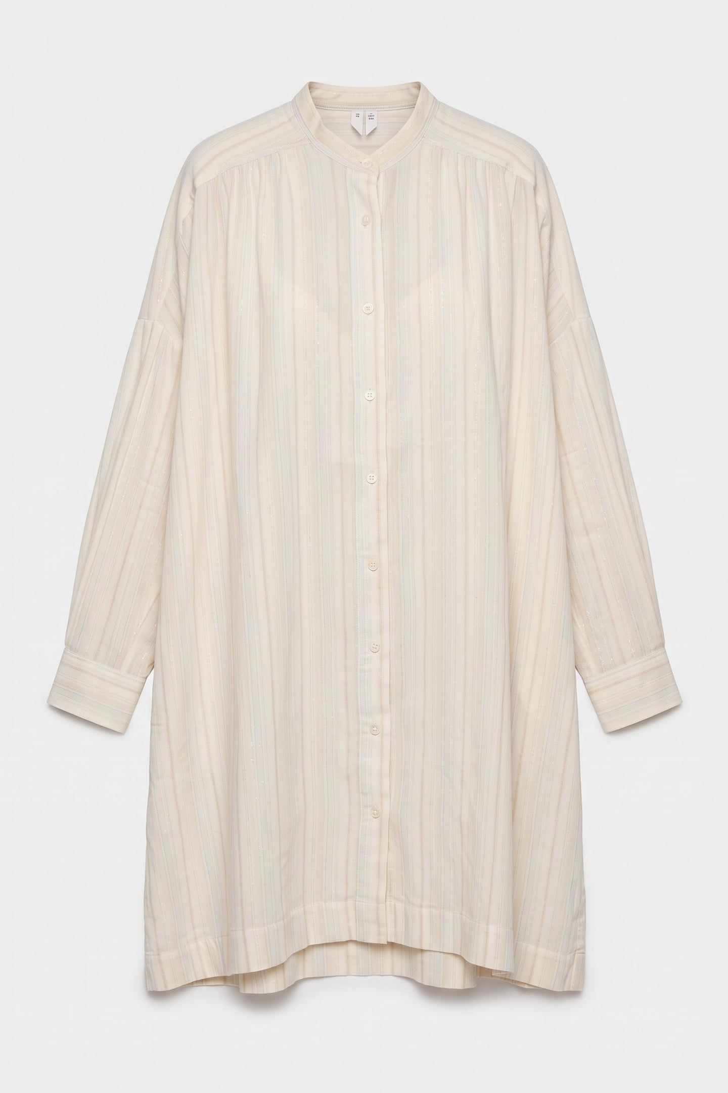 FONDANT LUREX SHIRT DRESS WHITE 3