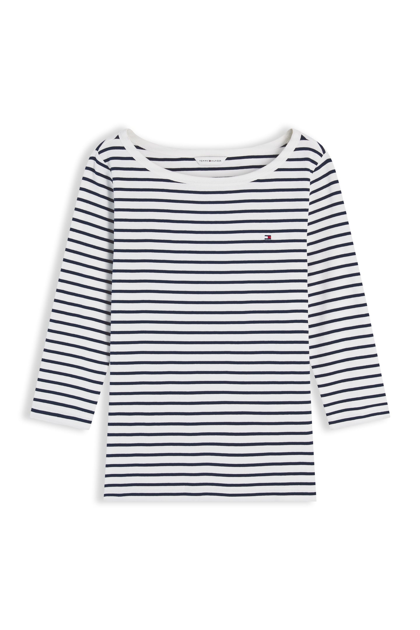 CODY BOAT-NECK 3/4 SLEEVE BRETON STRIPE ECRU/DARK NIGHT NAVY 4