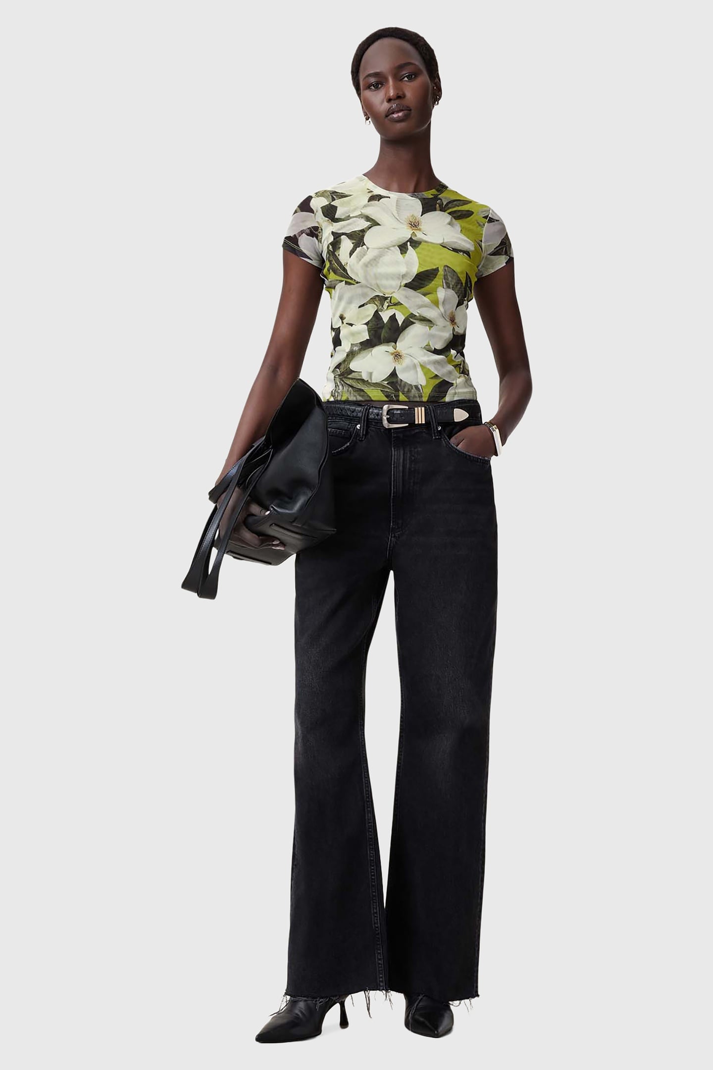 ELLIE MESH TEE REVIVE STEM GREEN 3