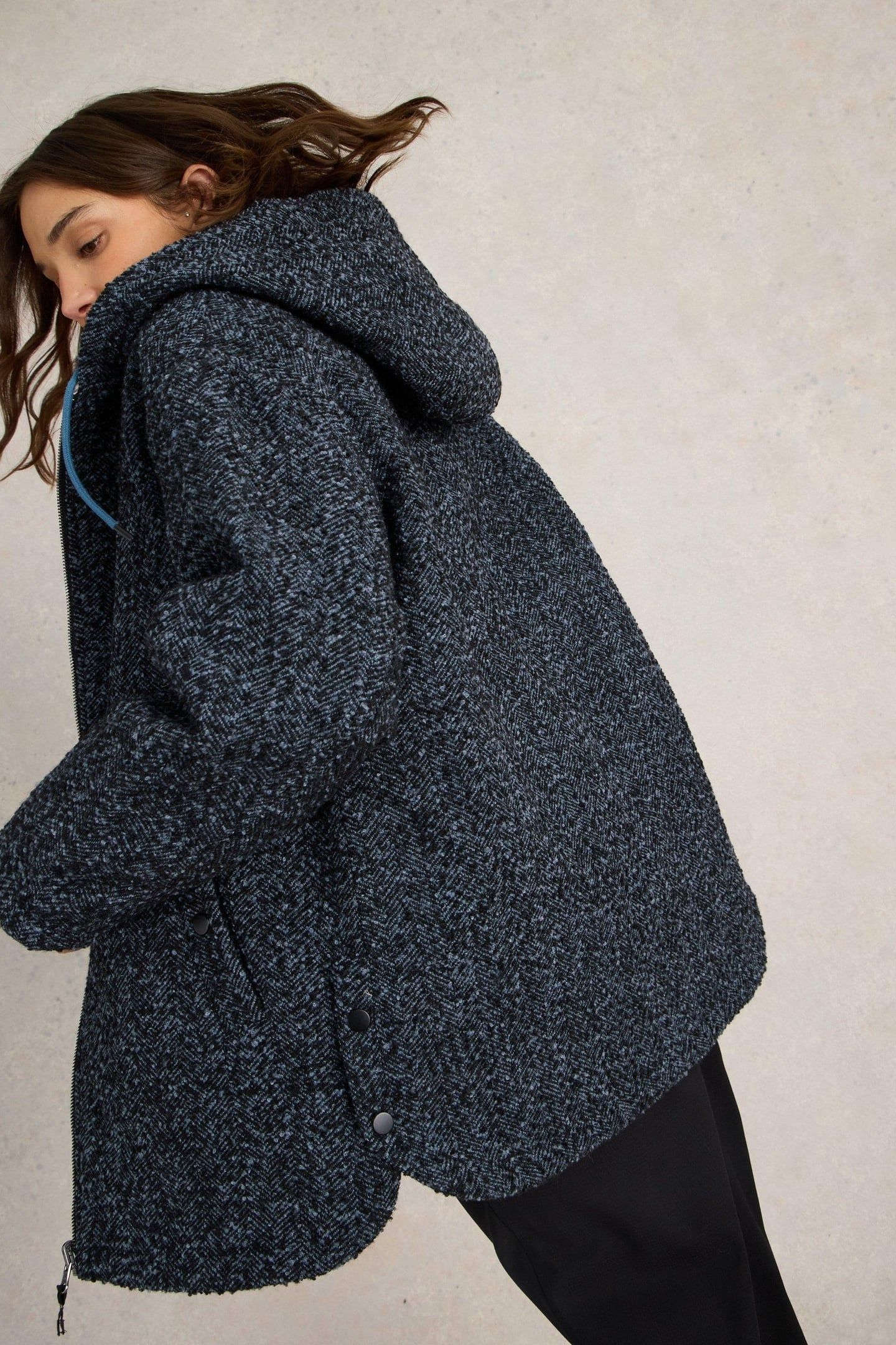 MARIELLA REVERSIBLE COAT BLUE MULTI 7