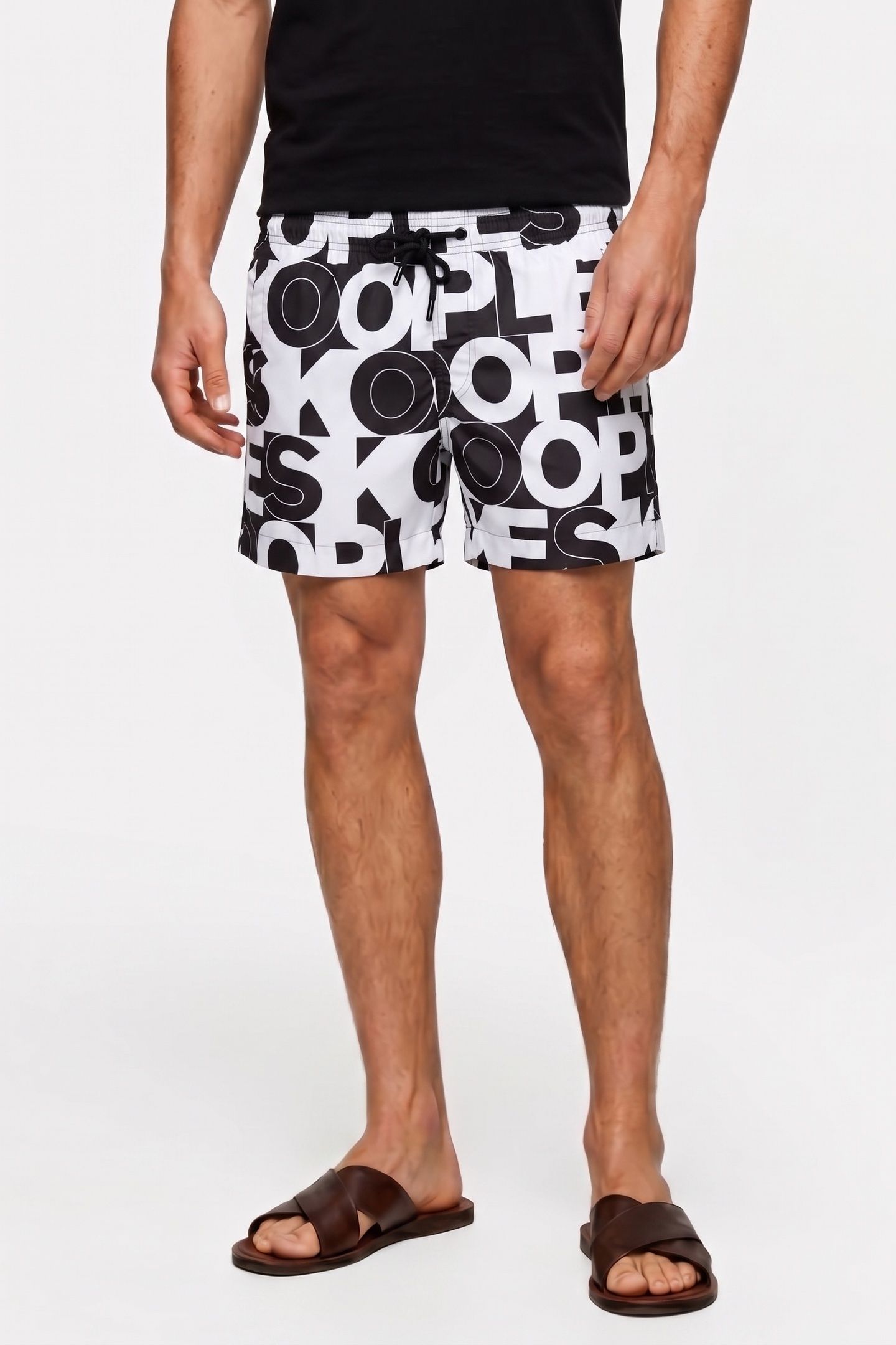 MONOGRAM SWIMSUIT BLACK 1