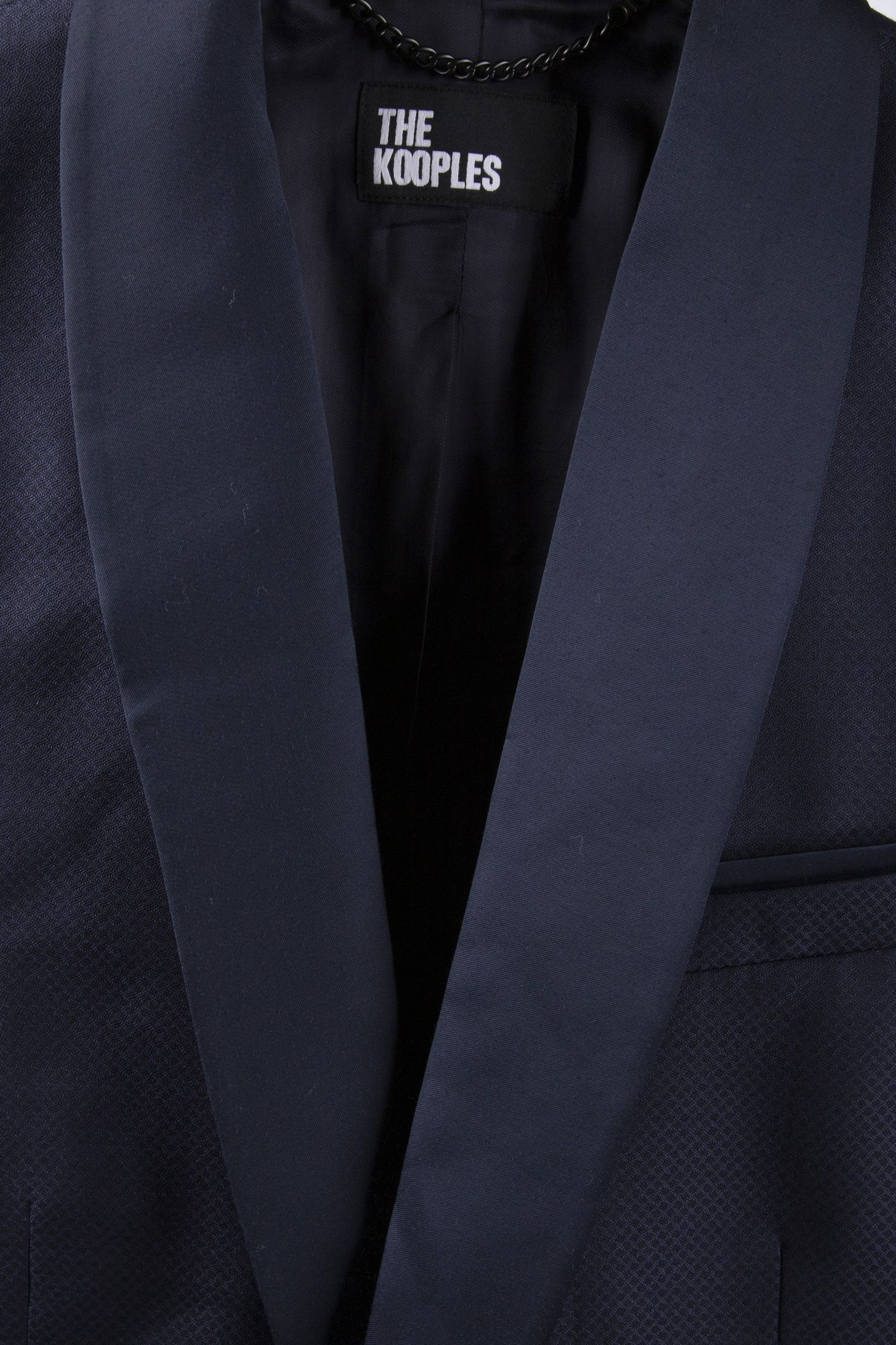 SUIT JACKET WITH SATIN DETAILS AND SMALL CHEST POCKET NAVY 4