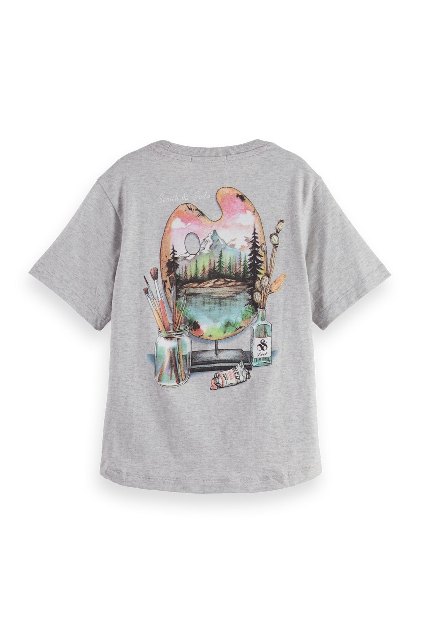 GIRLS RELAXED-FIT KNOTTED T-SHIRT WITH FRONT AND BACK ARTWOR 2