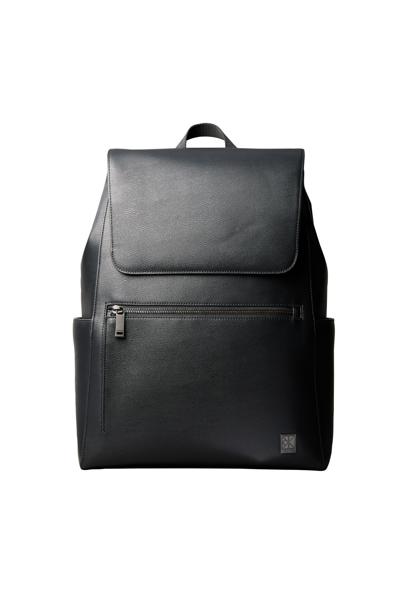 EMBLEM HARDWARE FLAP BACKPACK BLACK 1