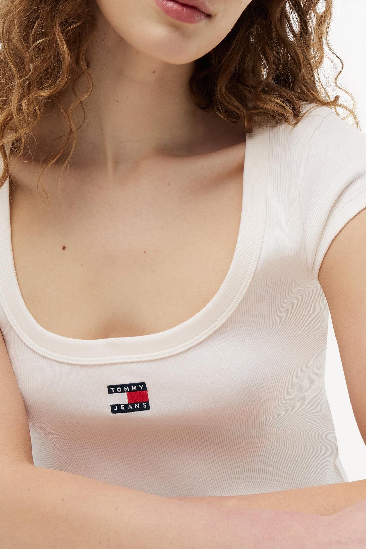 SLIM RIB BADGE TEE ANCIENT WHITE 5