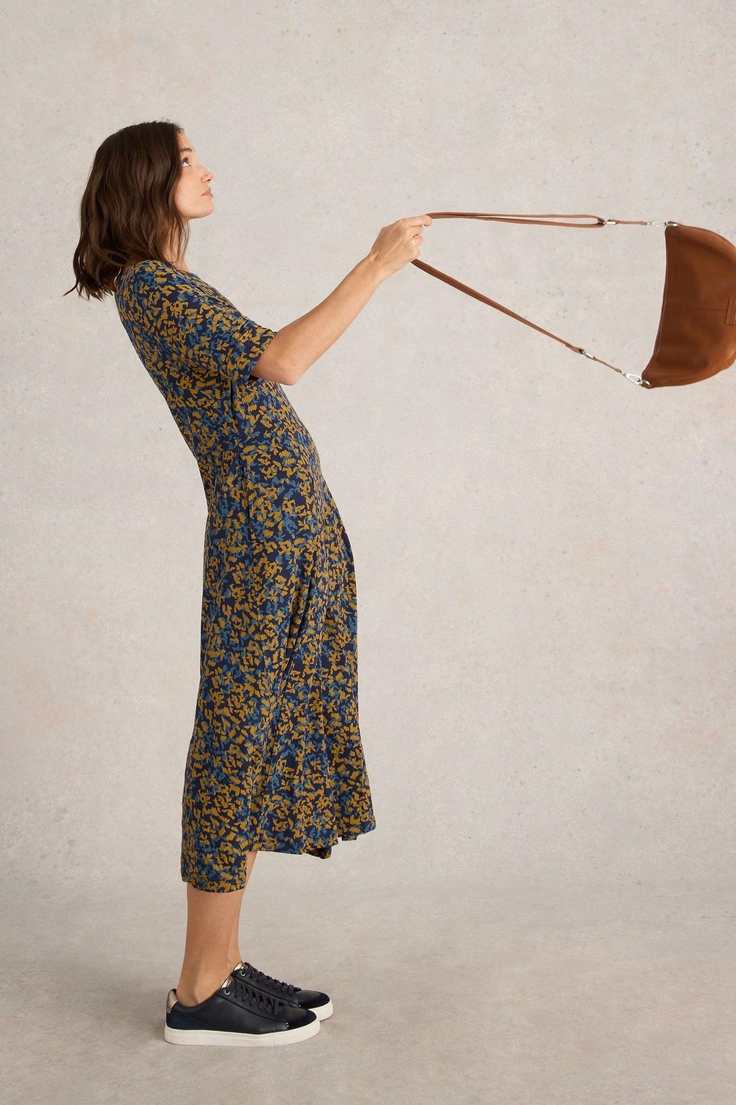 MILLIE JERSEY DRESS NAVY PRINT 4