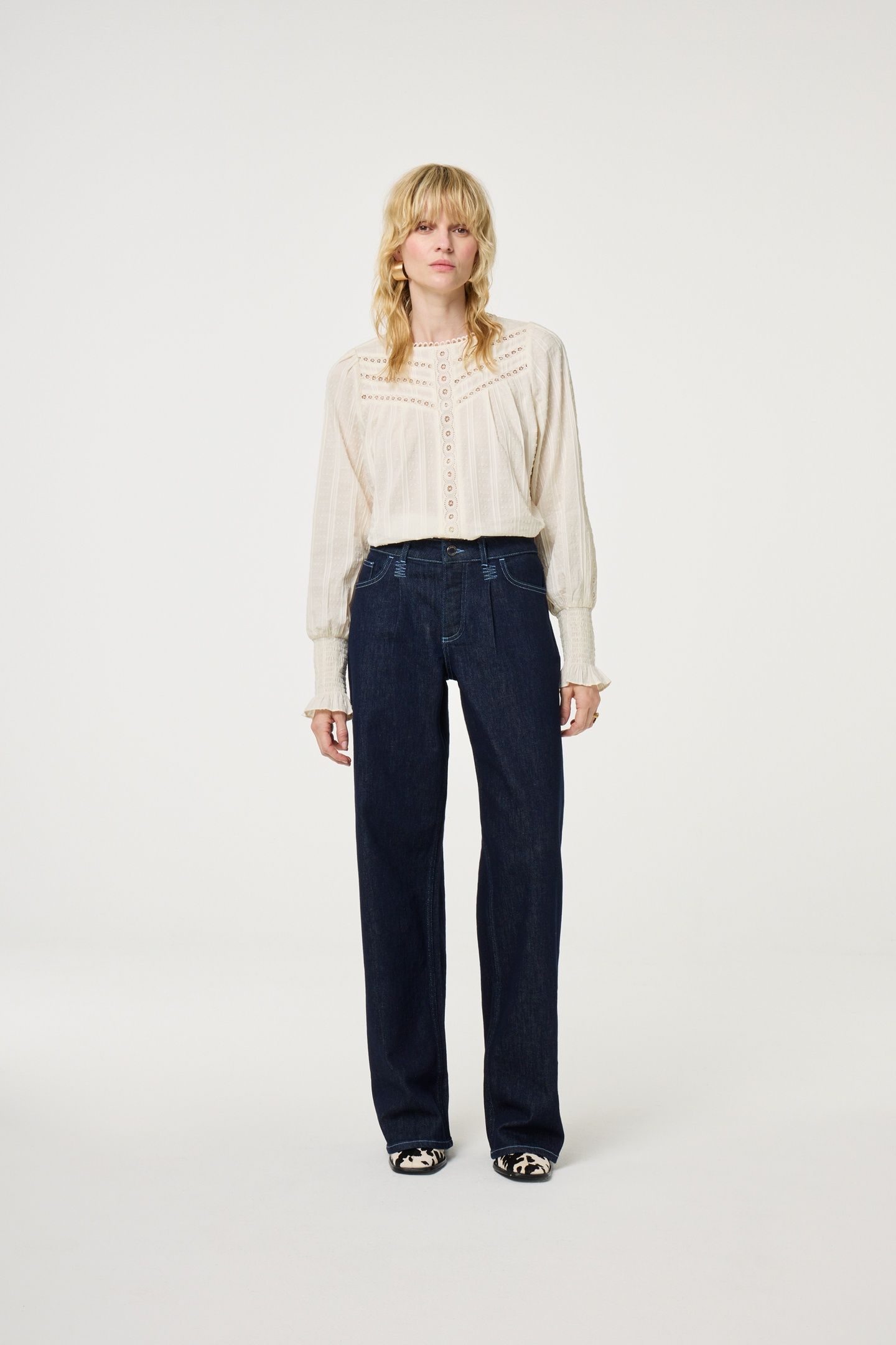 LUCY WIDE LEG JEANS RINSED 2