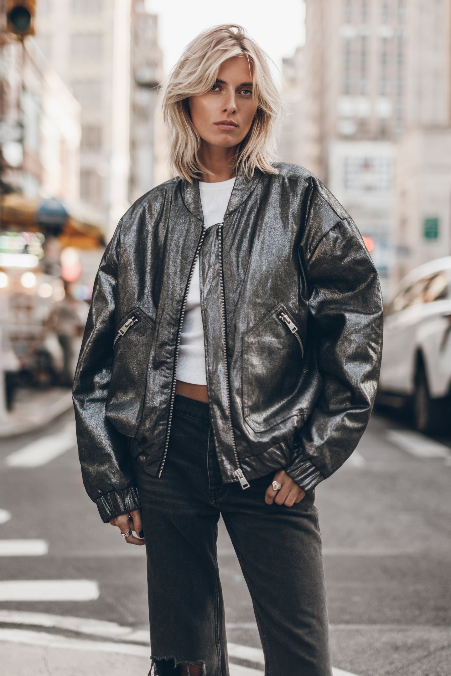 THE SILVER BOMBER JACKET SILVER 1