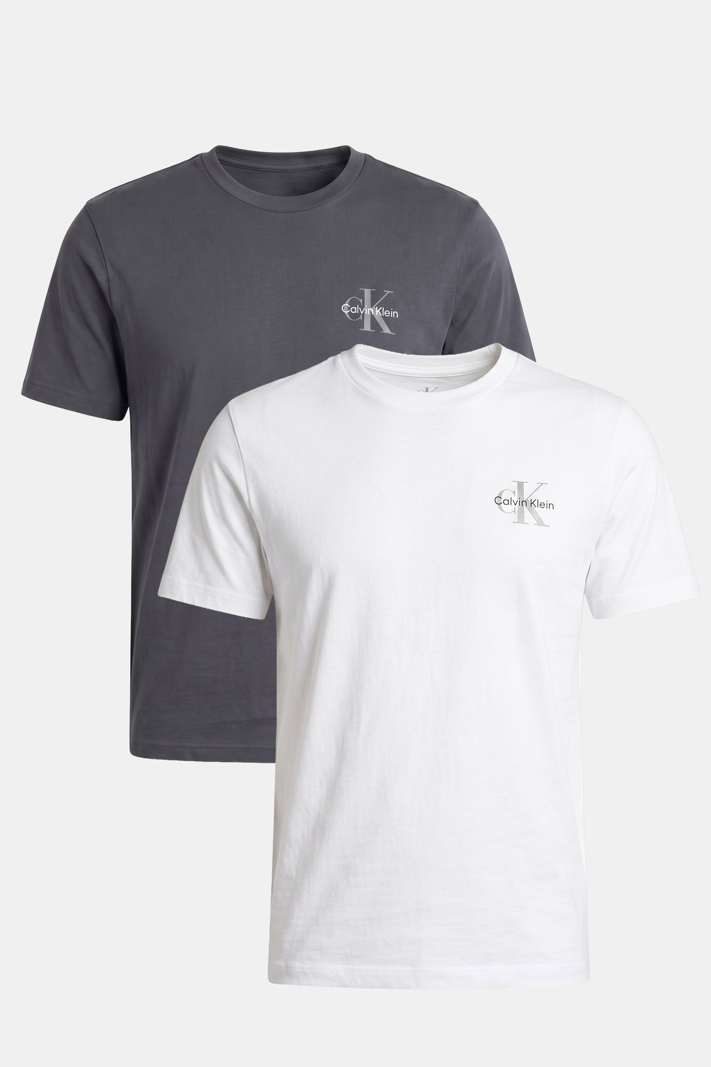 SS 30S CLASSIC MICRO MONOGRAM TEE BRIGHT WHITE/DARK SLATE 1