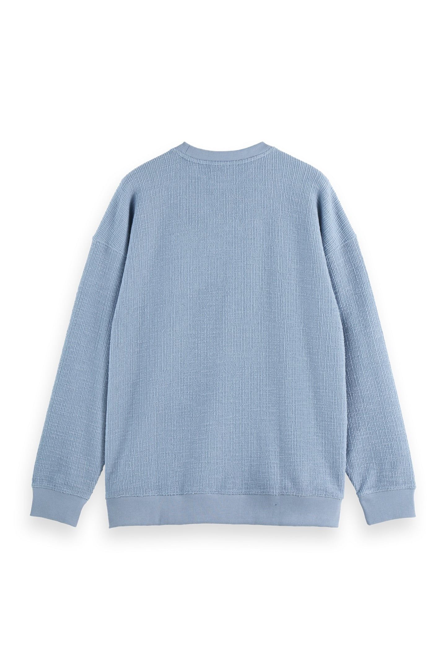 TEXTURED SWEATSHIRT FADED DENIM 4