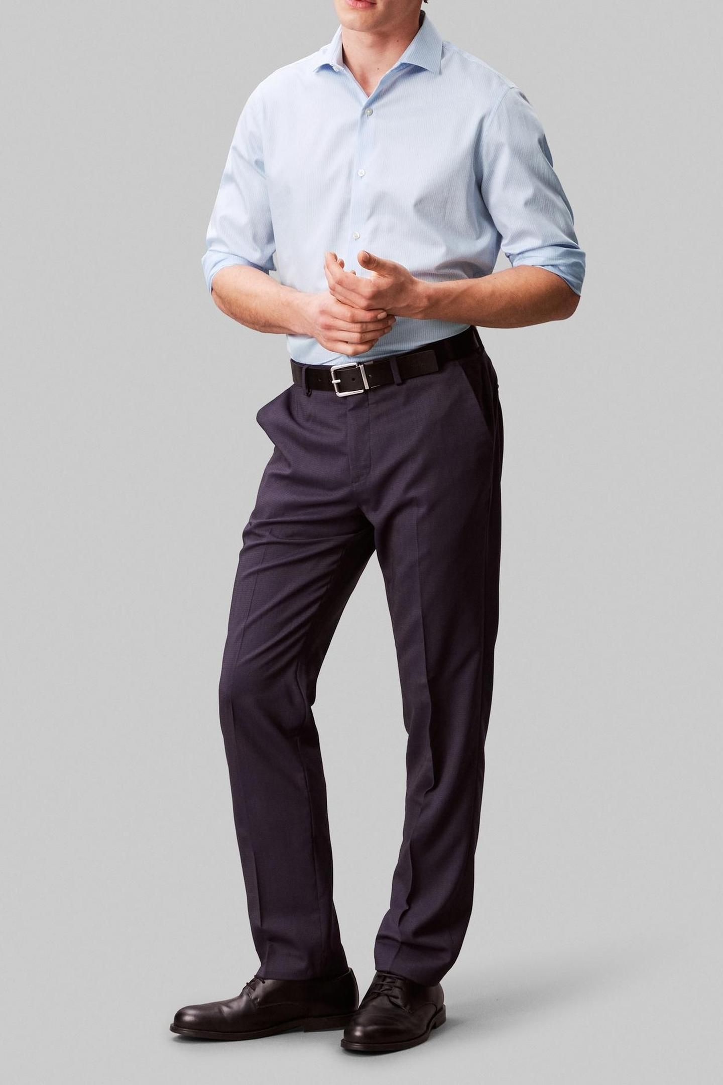 SLIM STRIPED STRAIGHT SHIRT LIGHT BLUE 3