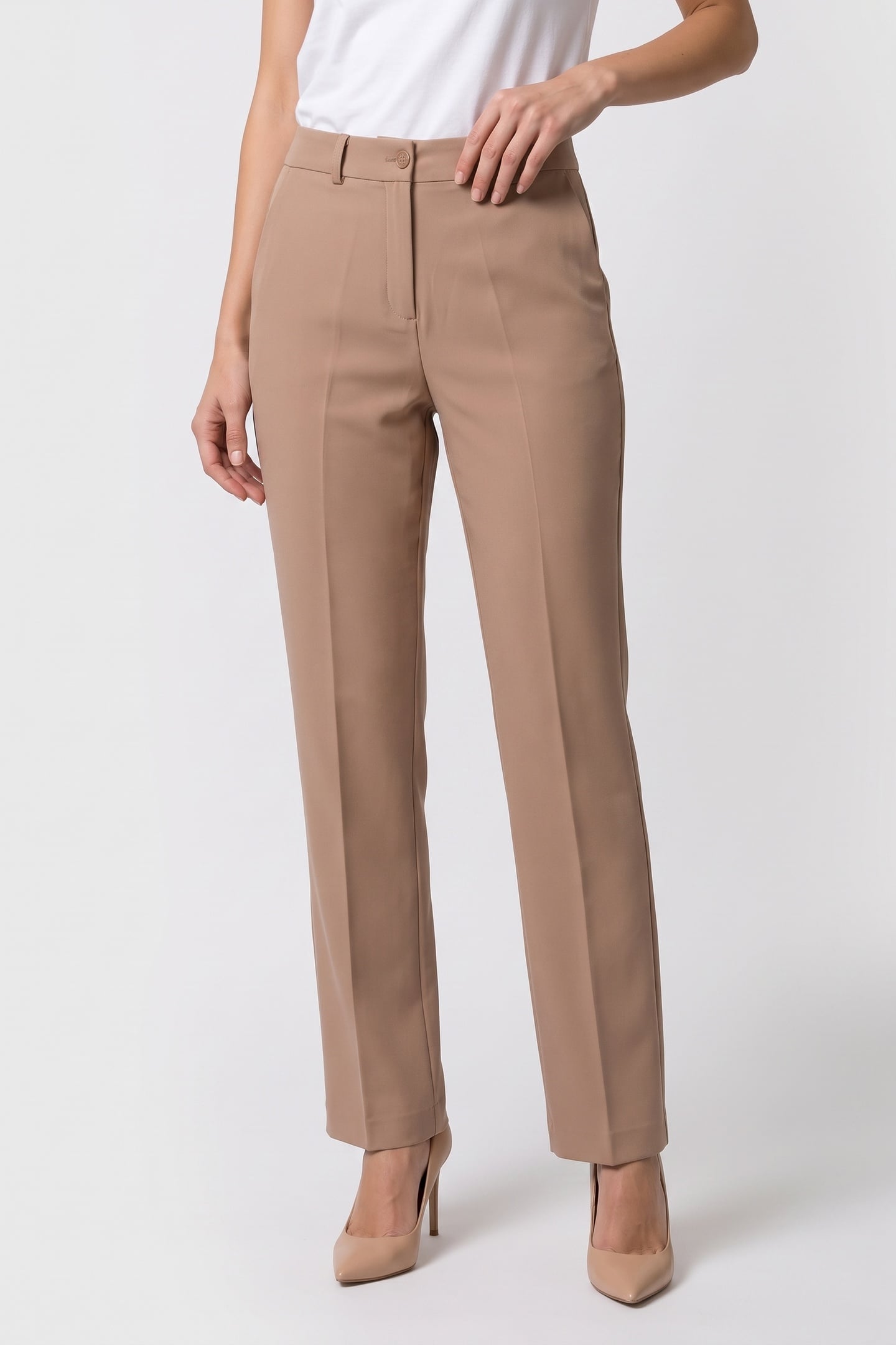 GUESS ECO NEW CARLA CREPE PANT WET SAND 1