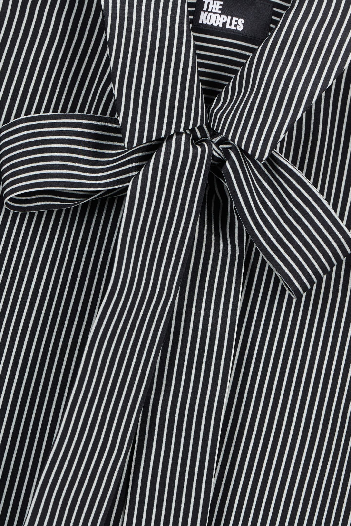 LONG-SLEEVED SHIRT WITH A VALANCED CARDIGAN BLACK WHITE 5