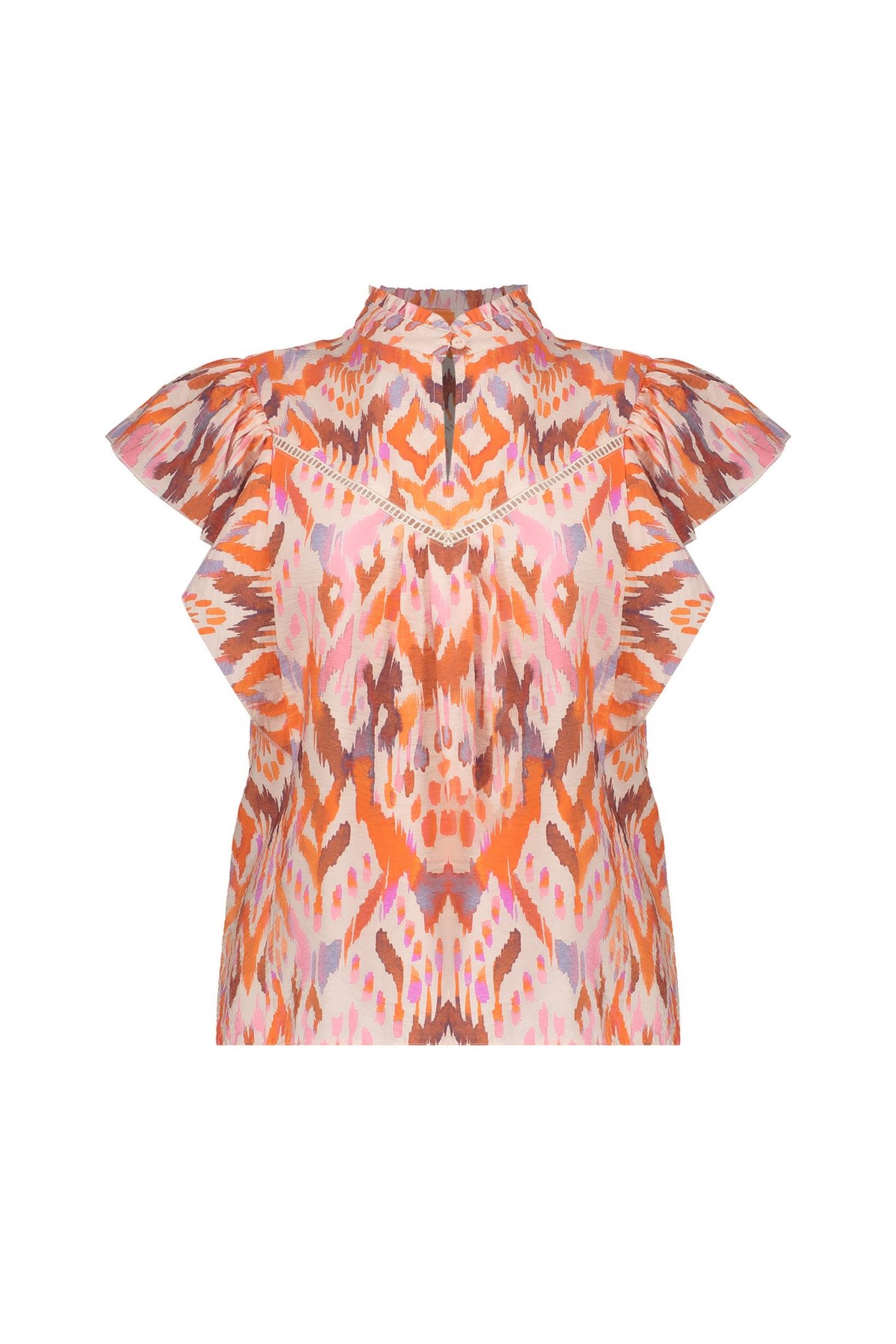 TOP ECRU/MANDARINE RED/LILA 1