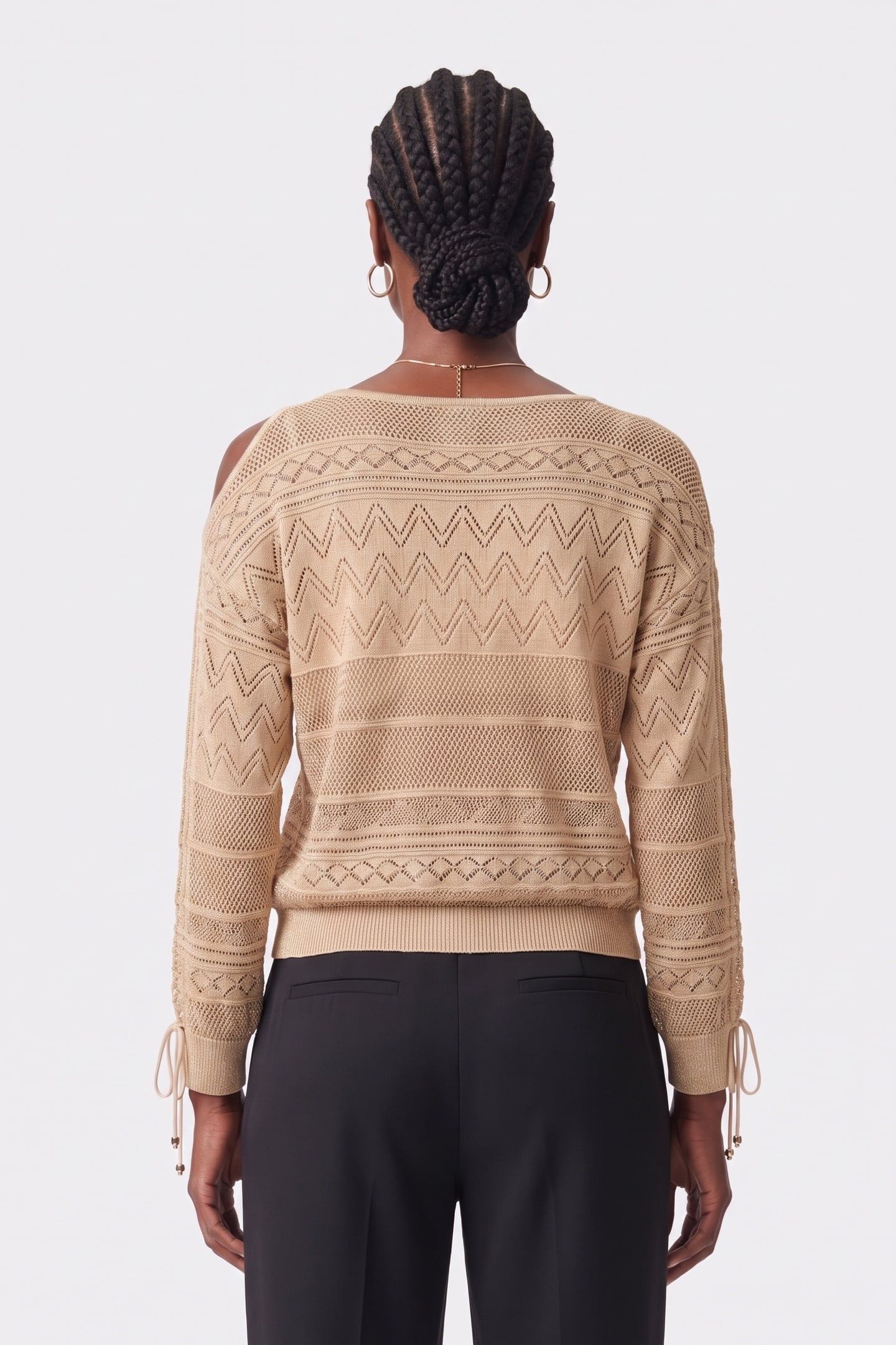GUESS ECO NELLIE LS BOAT NECK GOLD LUREX 2