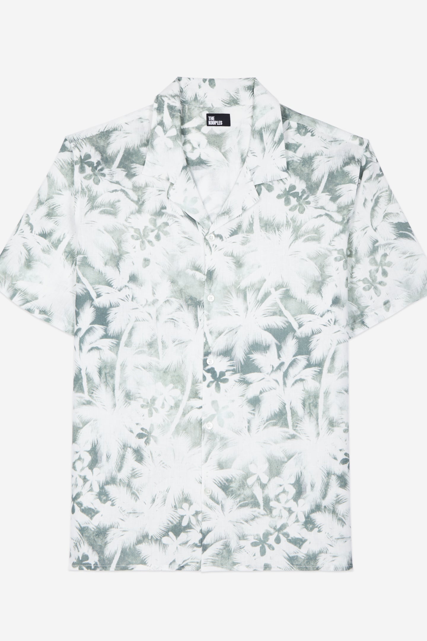 SHORT-SLEEVED SHIRT WITH SHARK COLLAR WHITE-KAKI 5