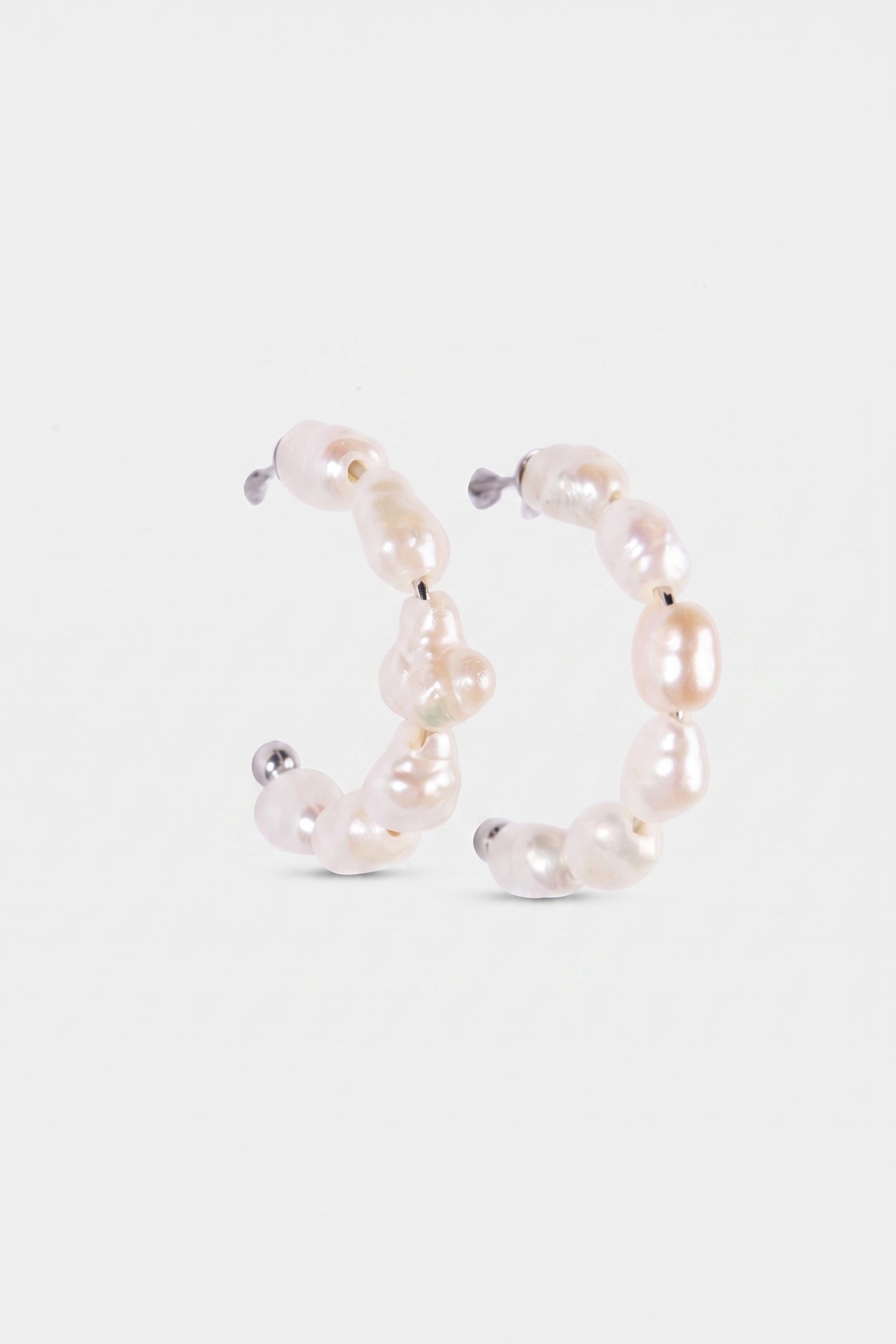 ORGANIC PEARL PERLENOHRRINGE SILVER 3