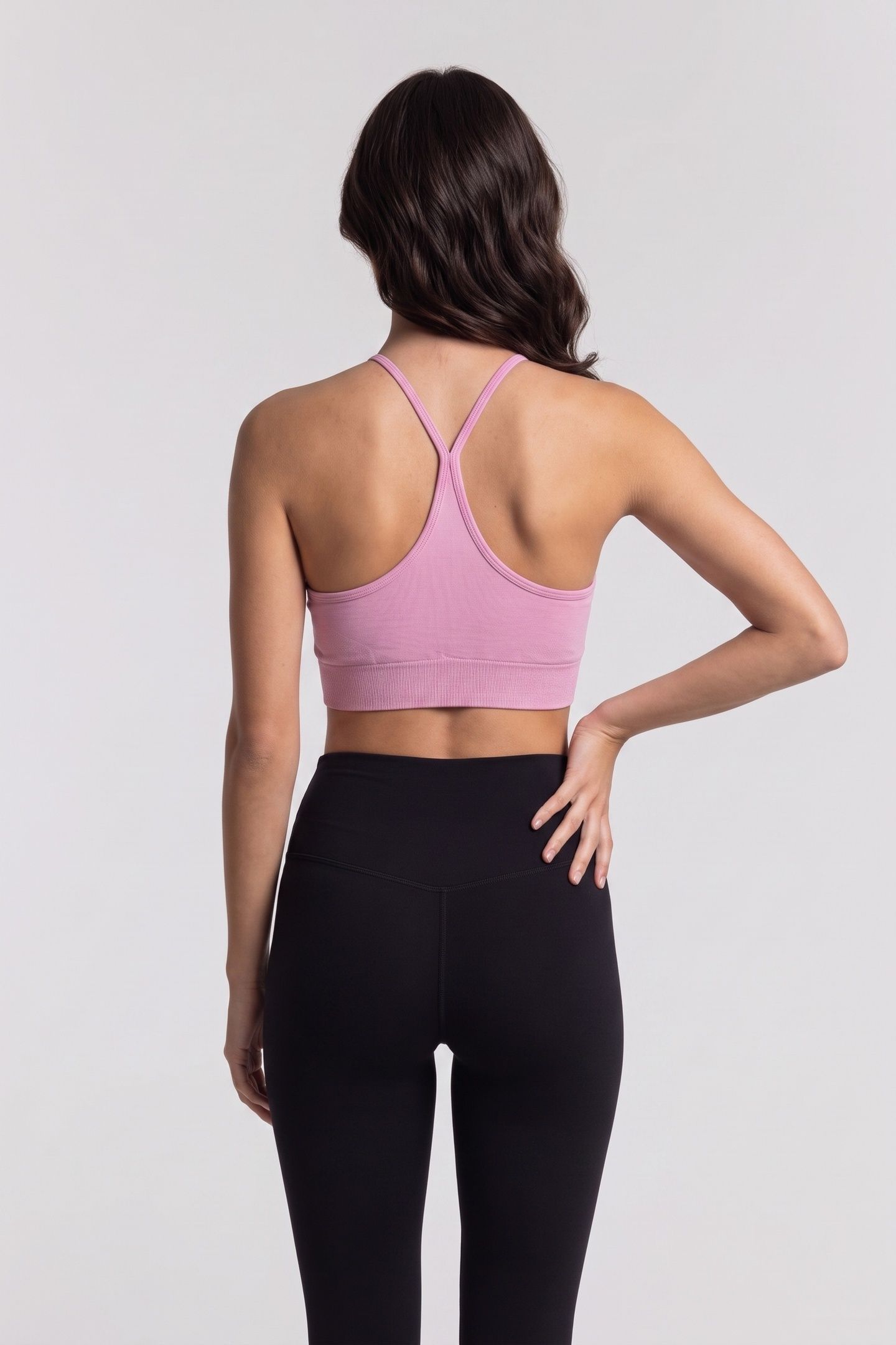 WHY SHINY SEAMLESS TOP PINK 2