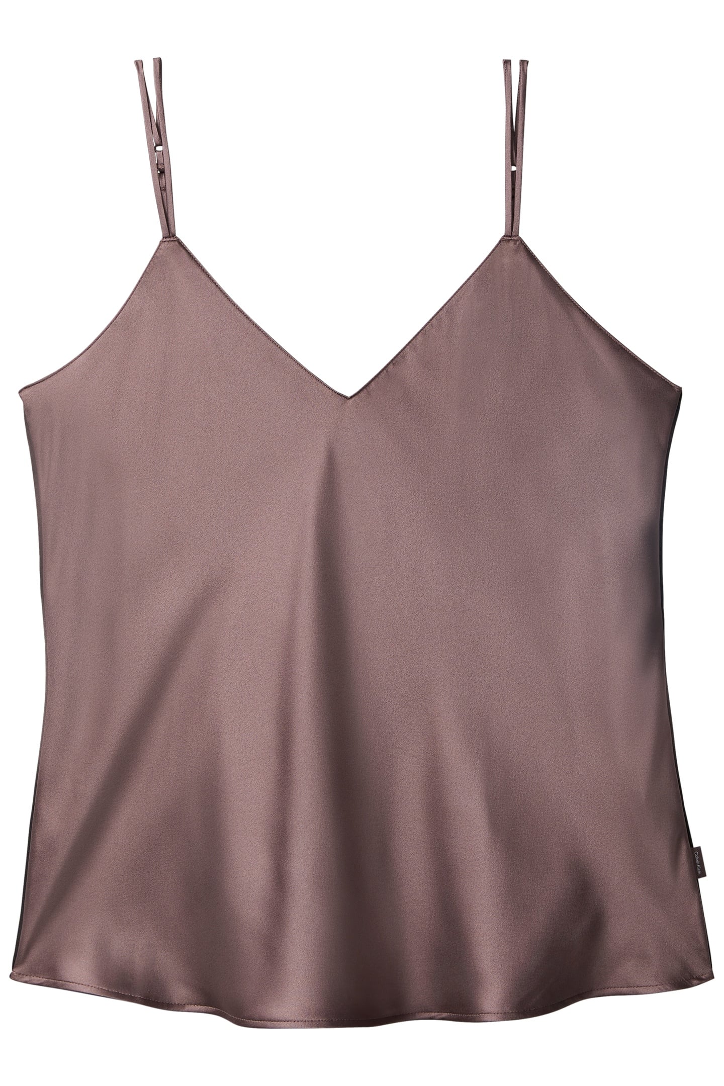 SATIN CAMI W PIPING BOTANICAL BROWN 5