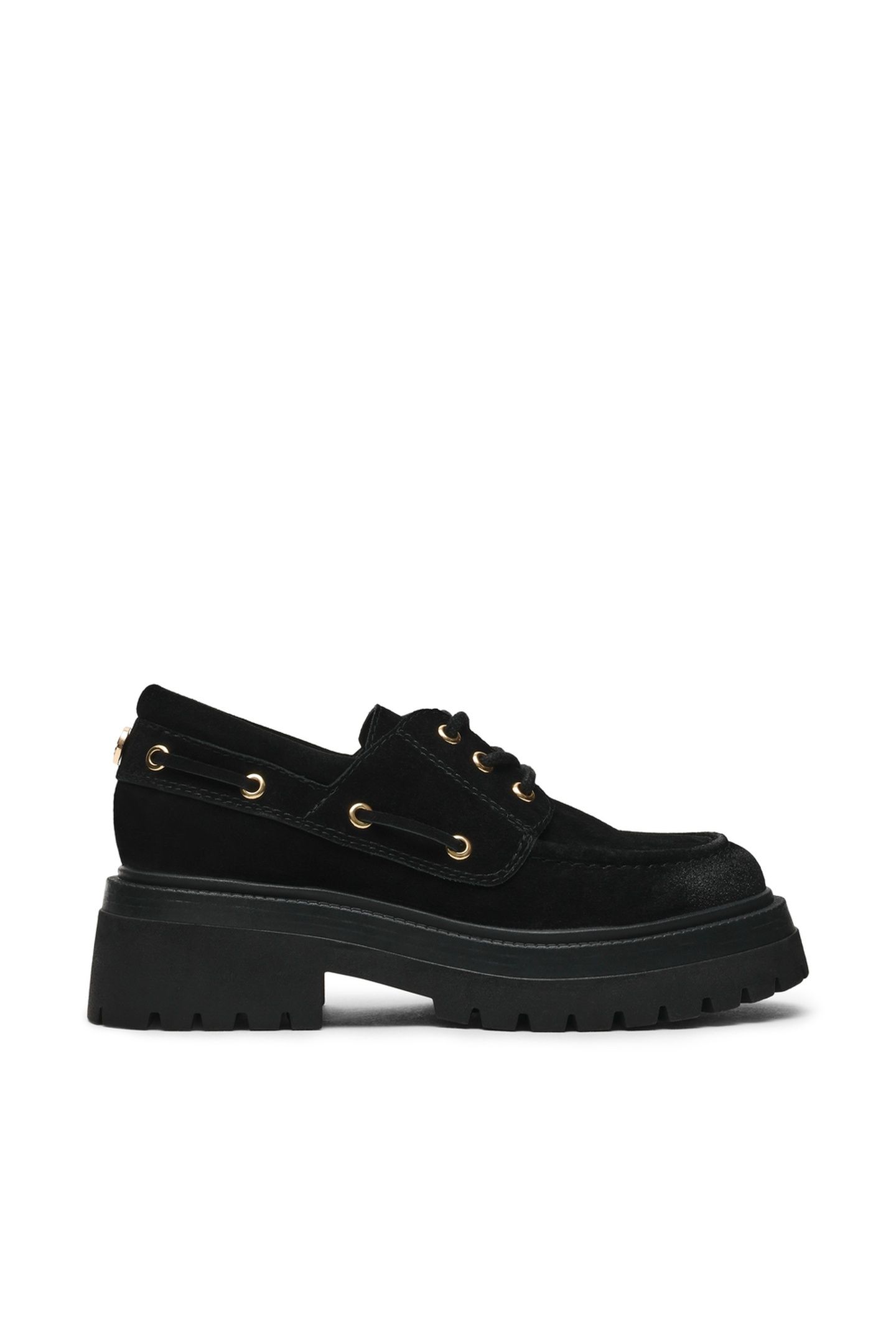 DETROIT FLAT SHOES BLACK SUEDE 1