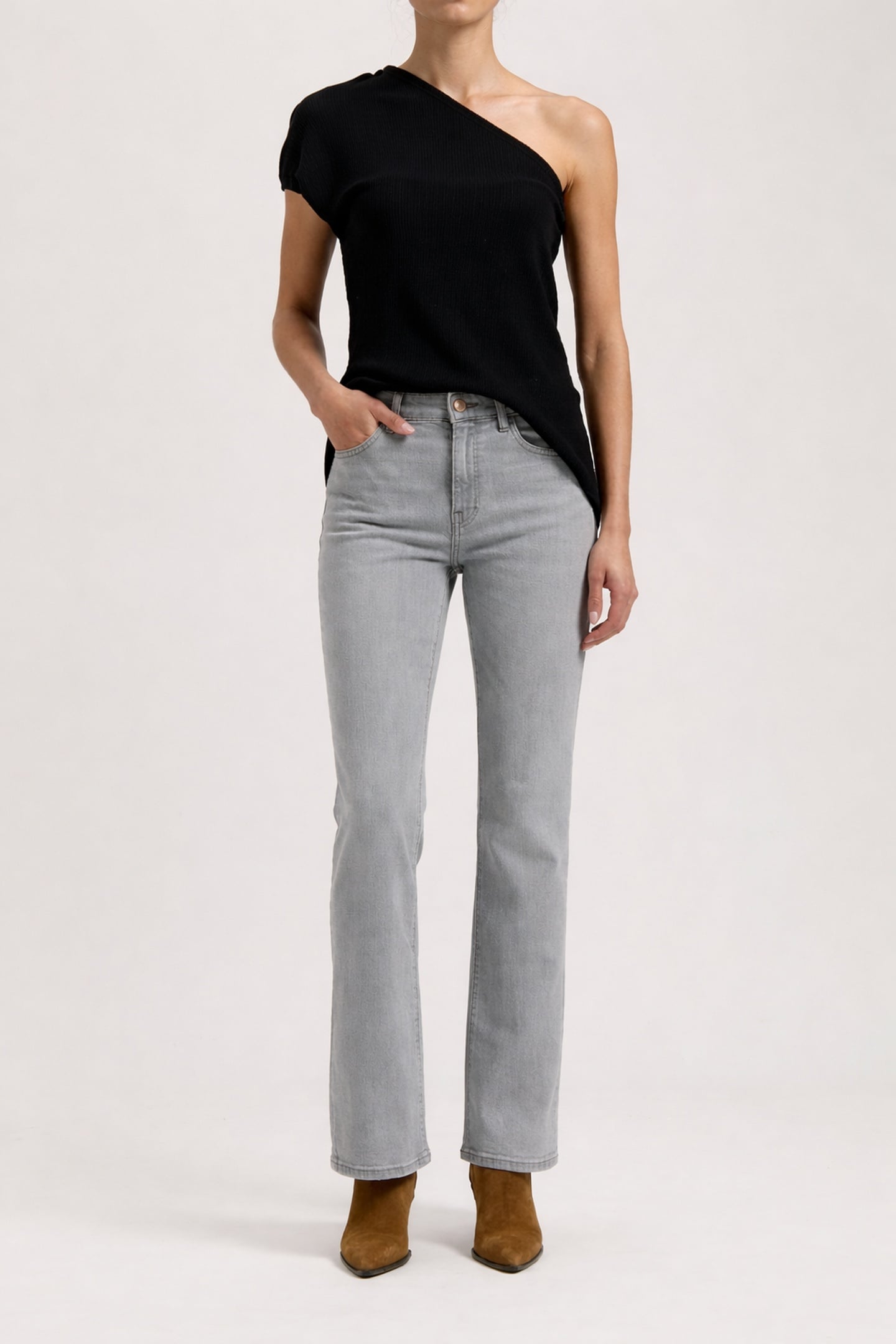 ISY HIGH FLARED FADED GREY 1