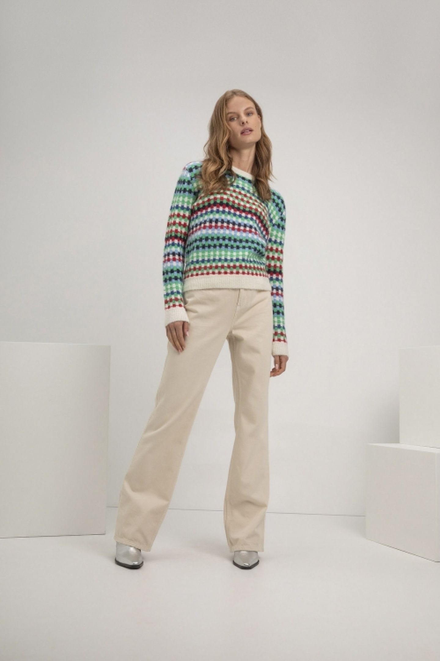 SANDRA SWEATER MULTI COLOURS LIGHT STRIPE 1