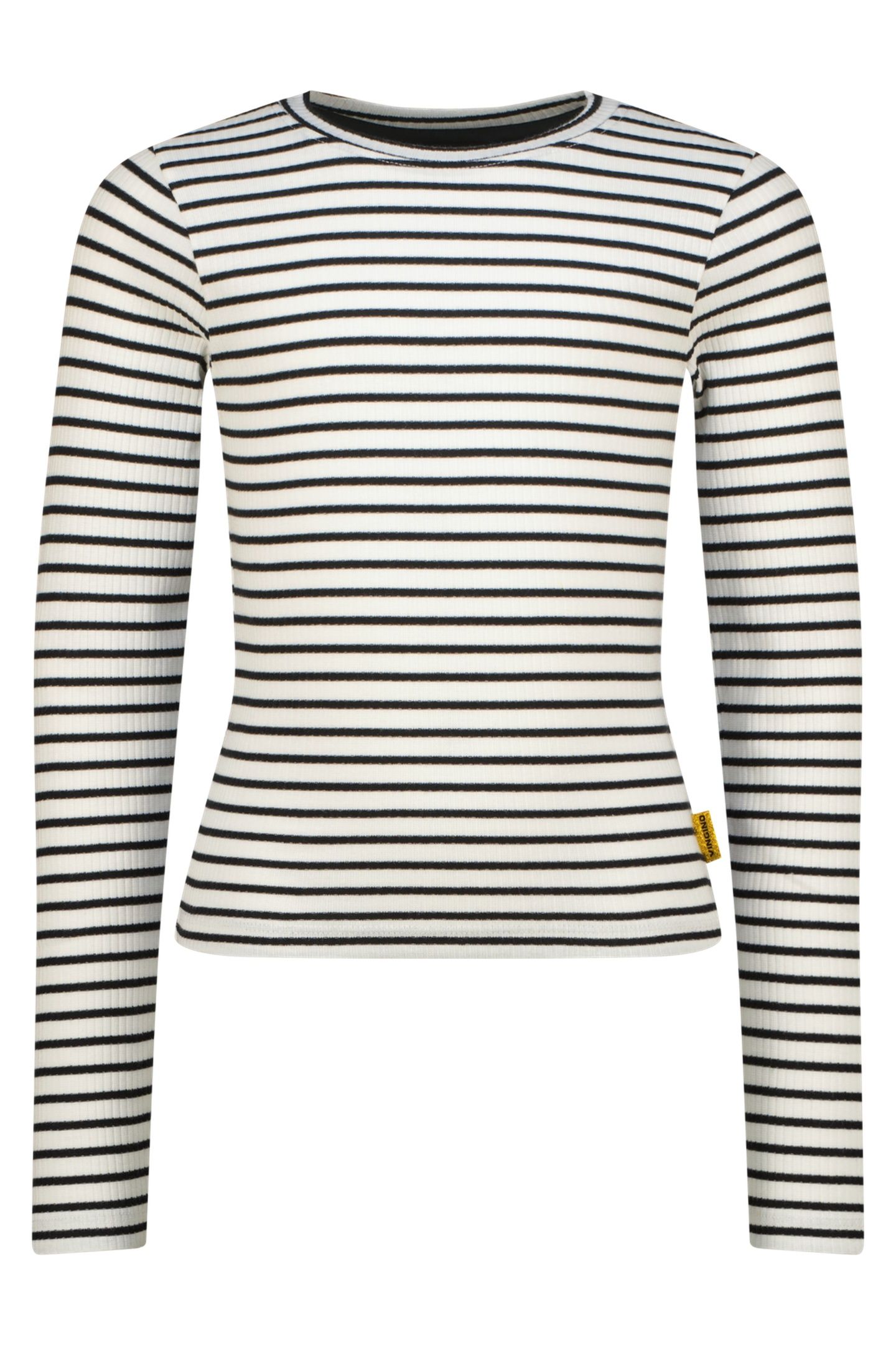 GIRLS BASIC FINE STRIPE TOP T-SHIRT SNOW WHITE 1